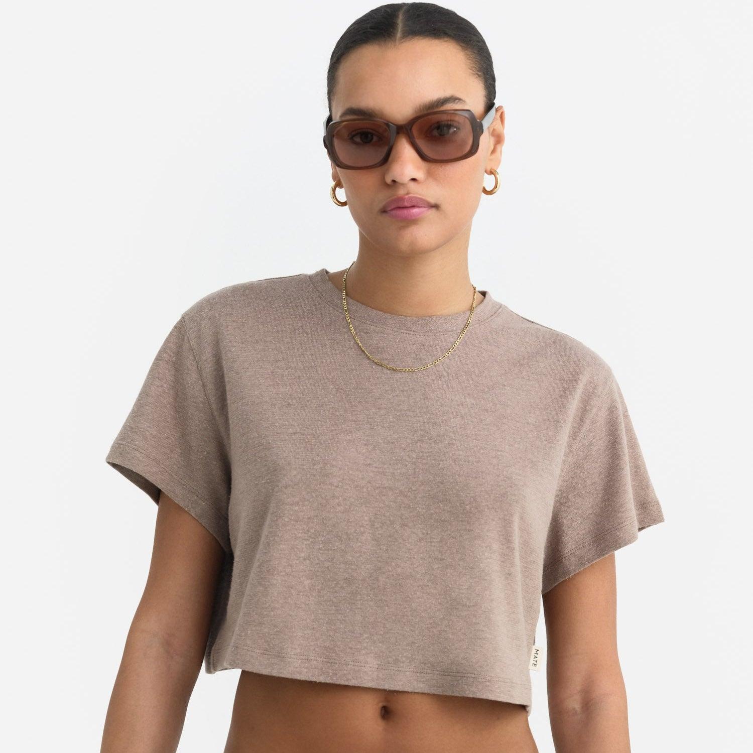 Regenerative Hemp Relaxed Crop Tee Female Product Image