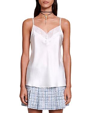 Womens Silk Satin and Lace Slip Top Product Image