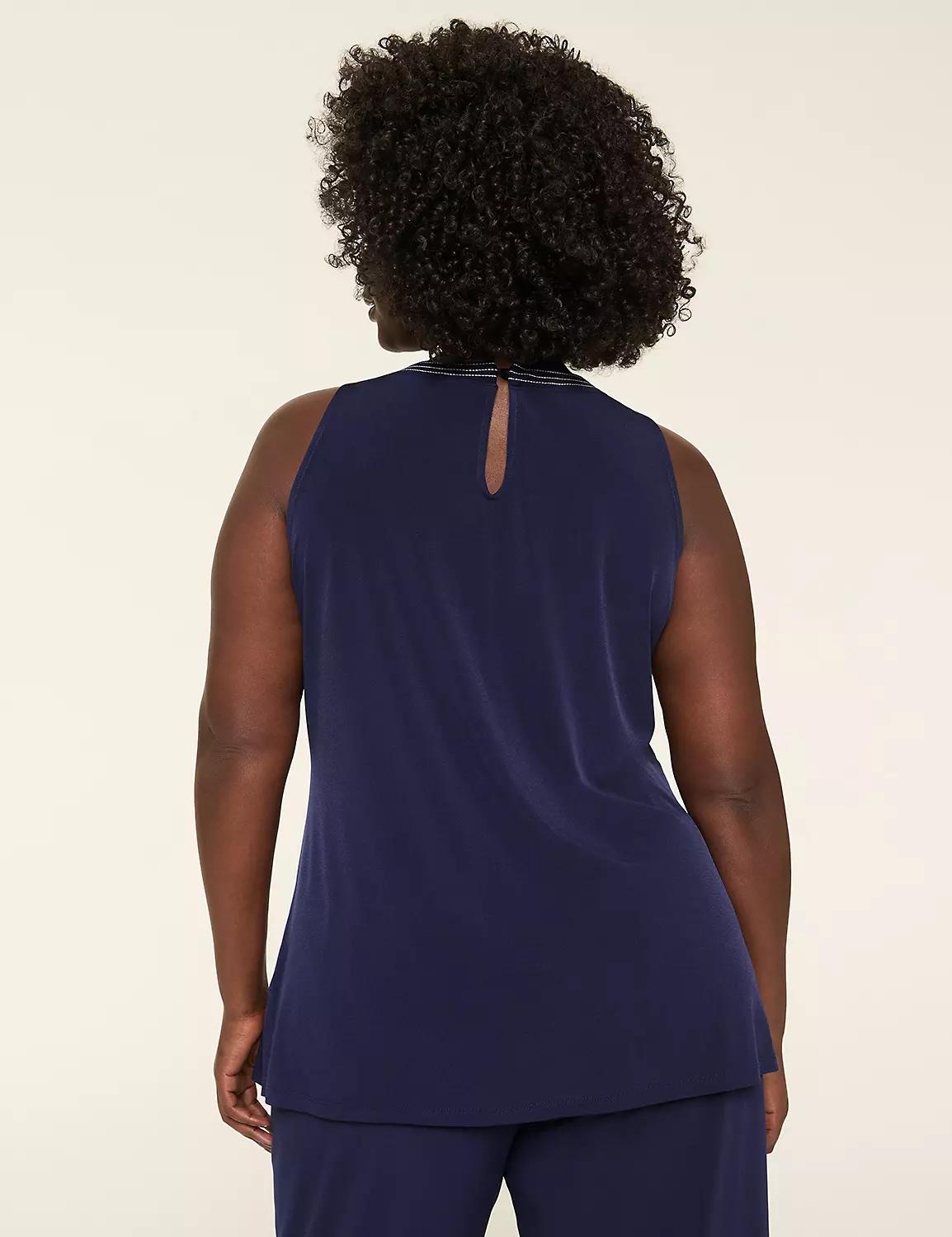 High-Neck Stitch-Detail Tank Product Image