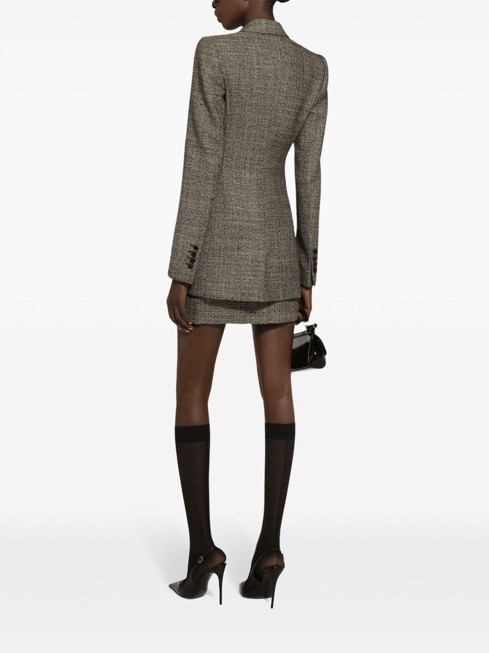 DOLCE & GABBANA Jacquard And Lace Sheath Corsetry Bustier In Black Product Image