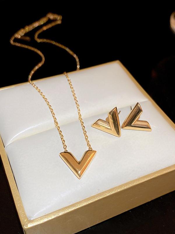 Geometric Solid Color Necklaces Accessories Product Image
