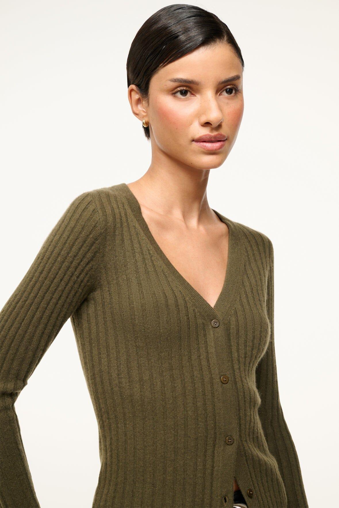 CARGO CASHMERE SWEATER | DARK OLIVE Product Image