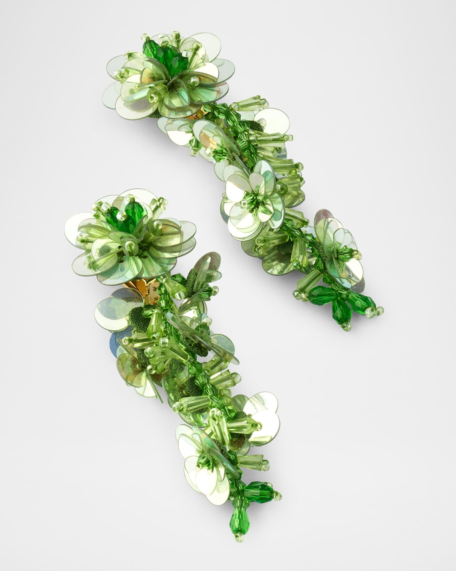 Sequin Flower Drop Earrings Product Image