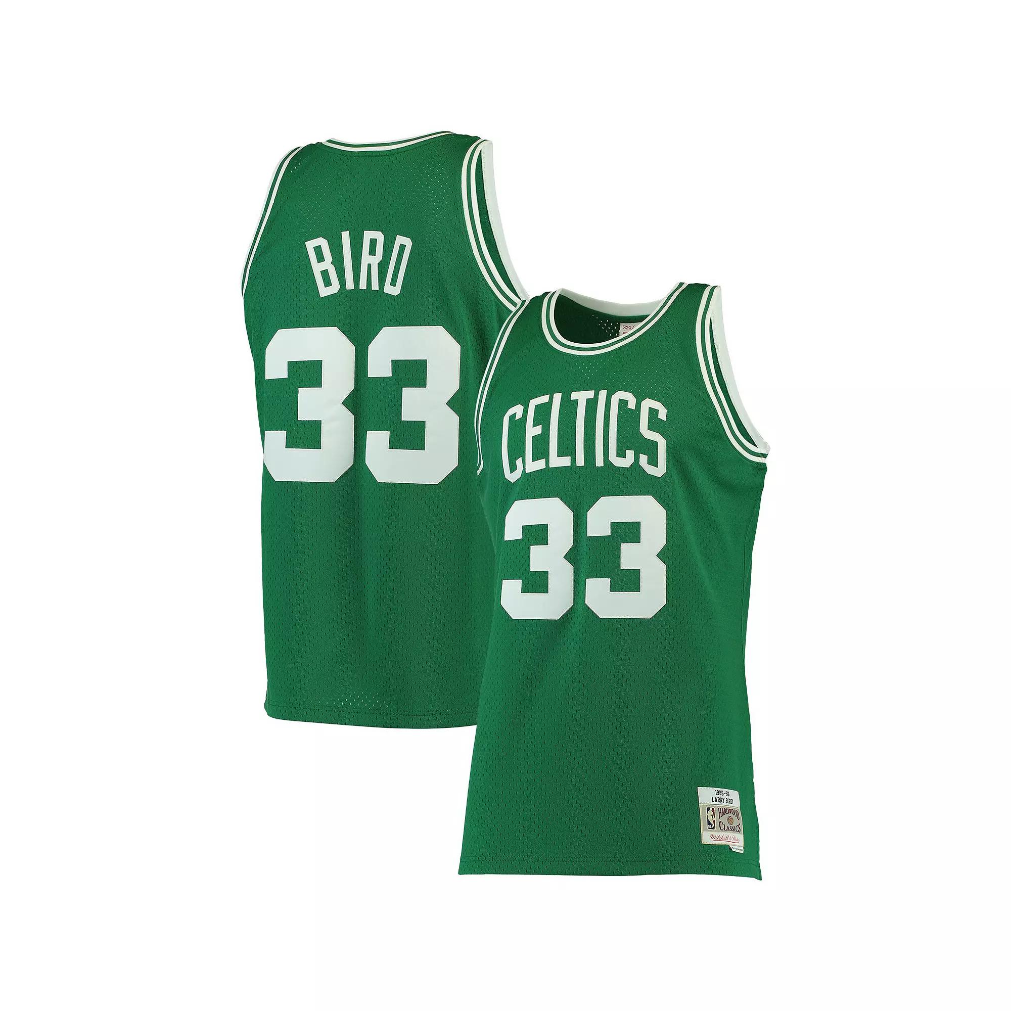 Men's Mitchell & Ness Larry Bird Kelly Green Boston Celtics Big & Tall Hardwood Classics Jersey,  Product Image