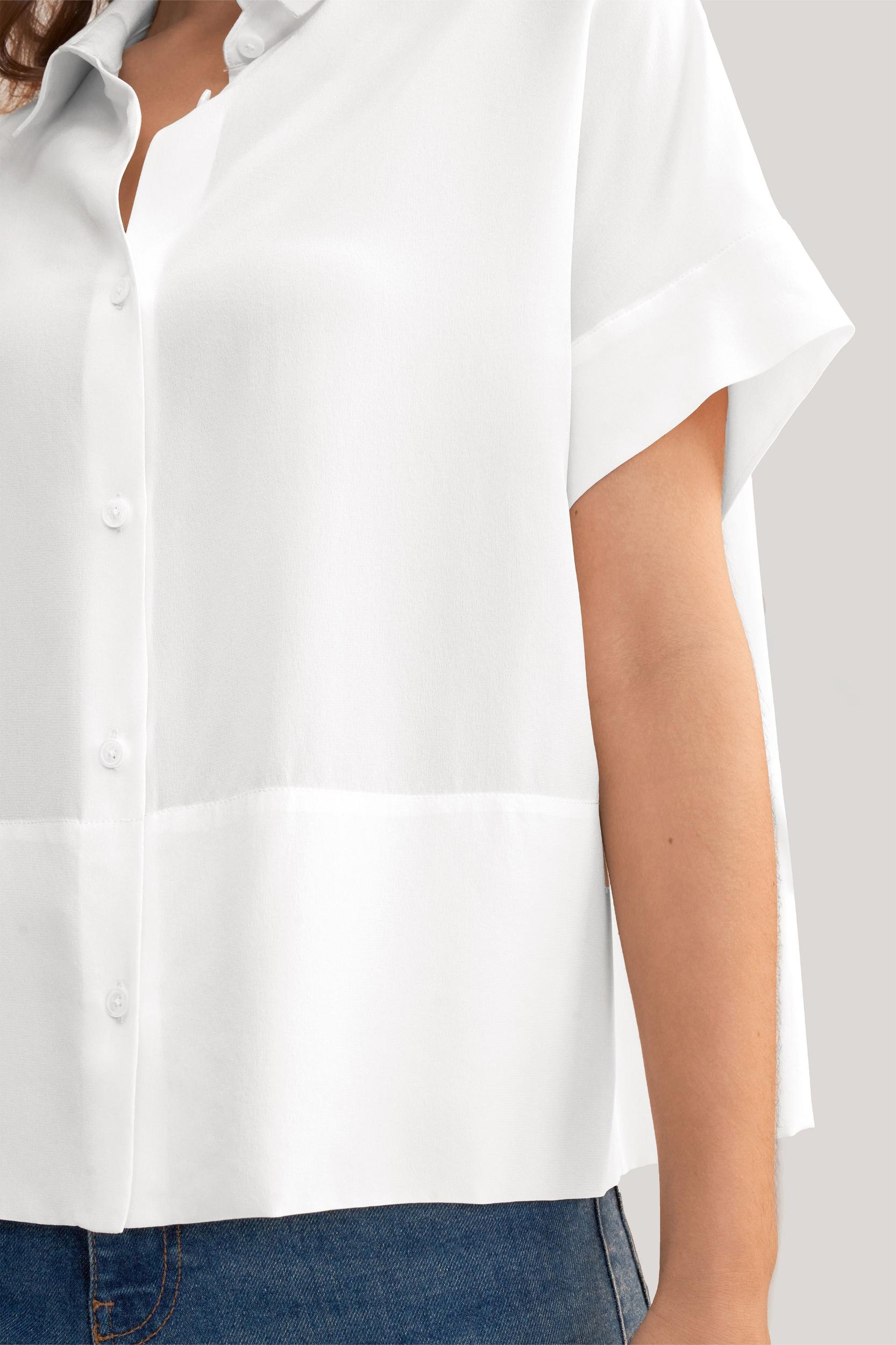 Casual Short Sleeves Loose Silk T-Shirt Product Image