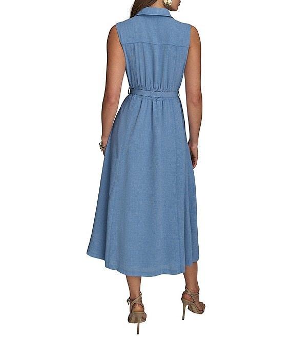 Donna Karan Button Front A-Line Midi Dress Product Image
