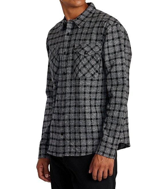 RVCA Hughes Long Sleeve Plaid Flannel Shirt Product Image