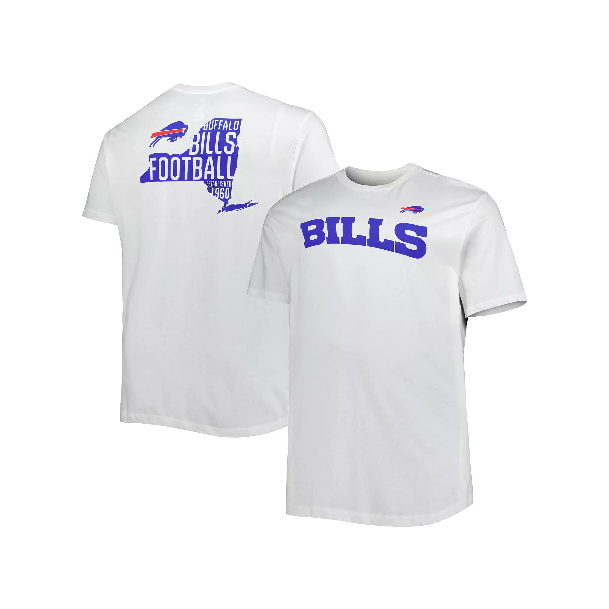 Men's Fanatics Branded White Buffalo Bills Big & Tall Hometown Collection Hot Shot T-Shirt,  Product Image