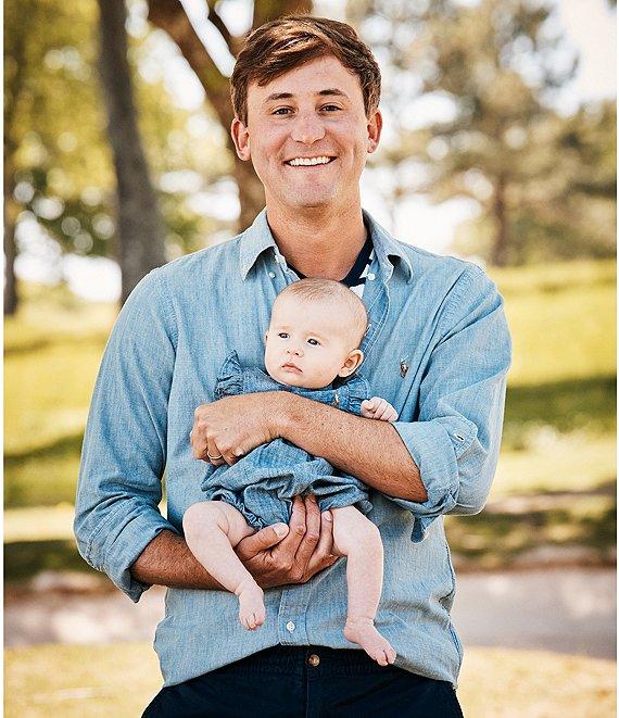 Polo Ralph Lauren Classic-Fit Button-Front Solid Chambray Shirt Product Image