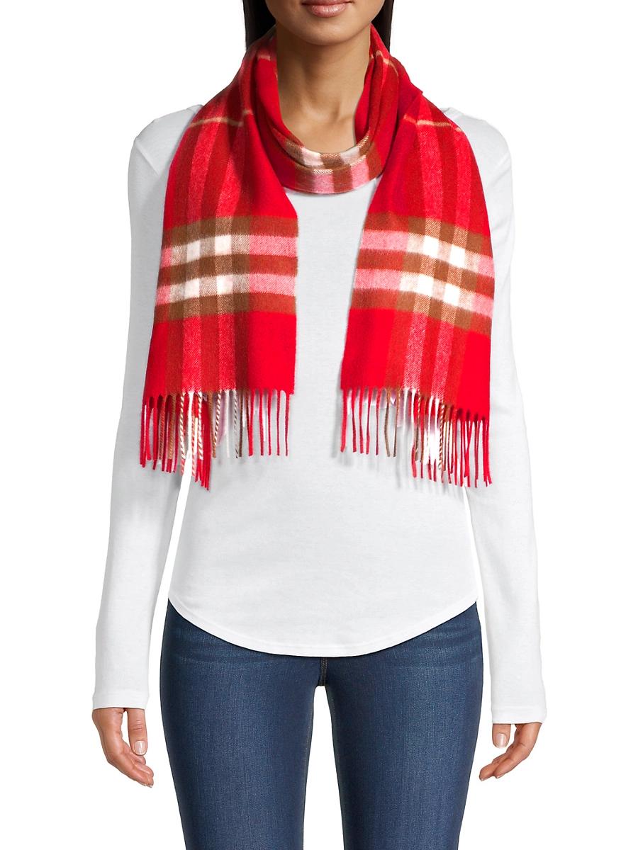 Womens Giant Check Cashmere Scarf Product Image