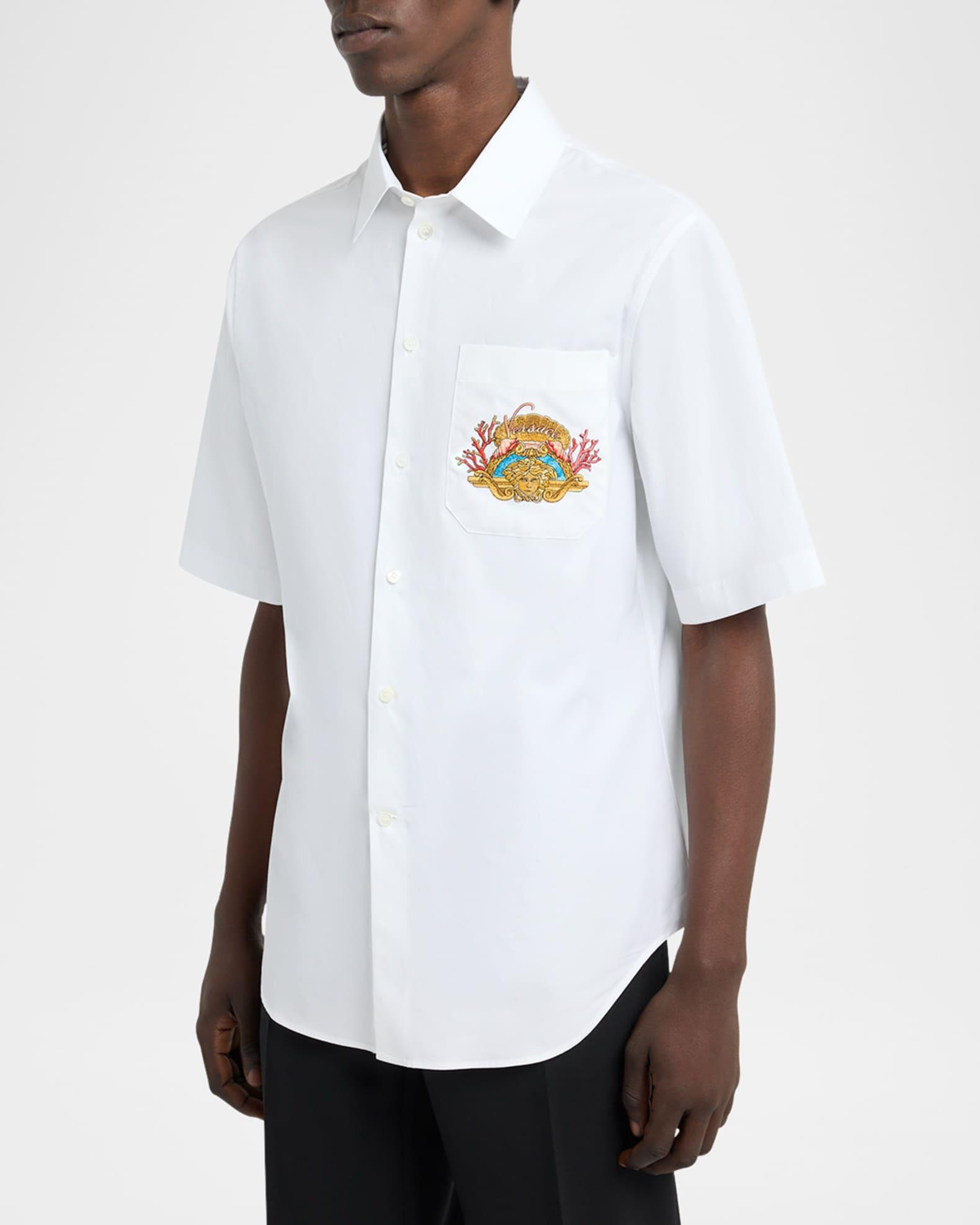 Men's Embroidered Theatre Crest Short-Sleeve Shirt Product Image