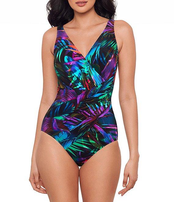 Miraclesuit Palma Paradiso Ocean Surplice V-Neck One Piece Swimsuit Product Image