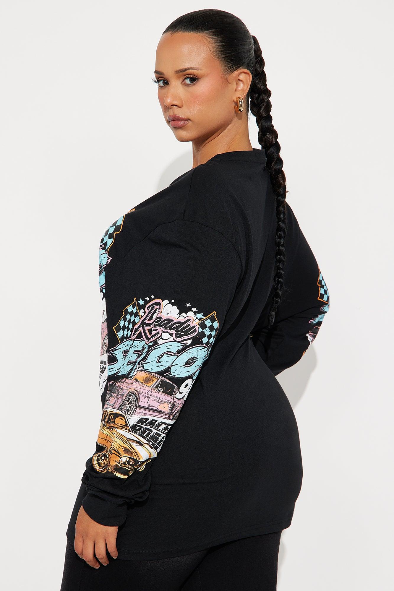 Racing Long Sleeve Tee - Black Female Product Image