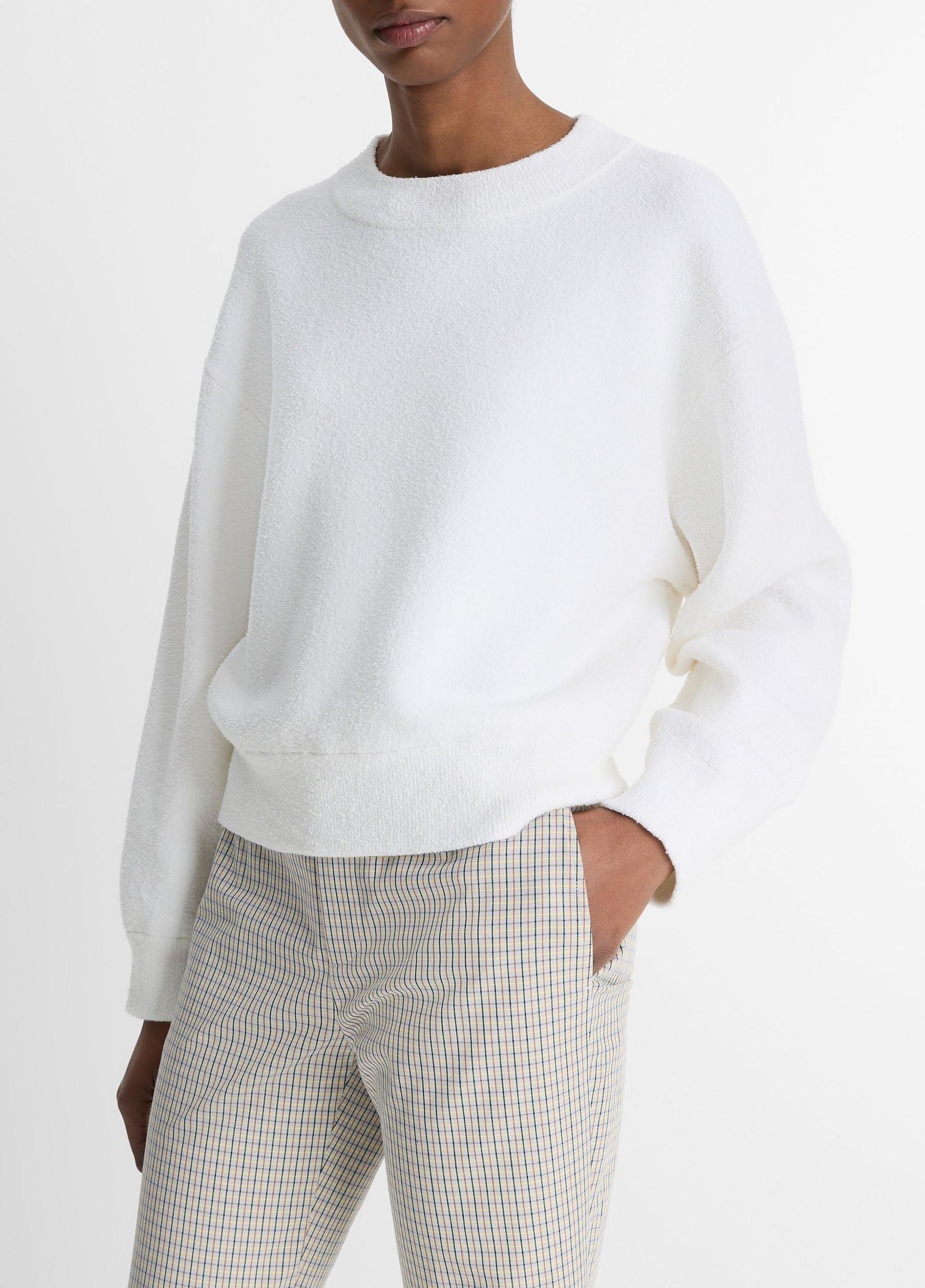 Structured Cotton-Blend Bouclé Sweater Product Image