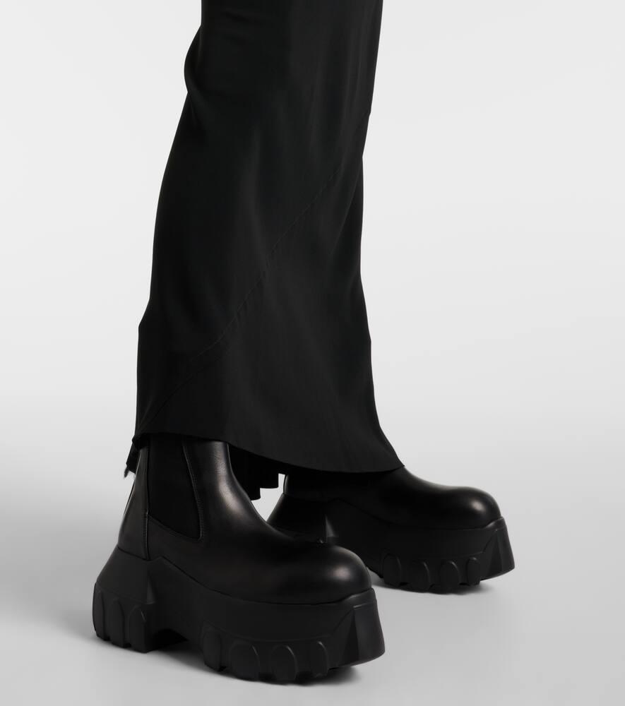 RICK OWENS Beatle Mega Tractor Leather Chelsea Boots In Black Product Image
