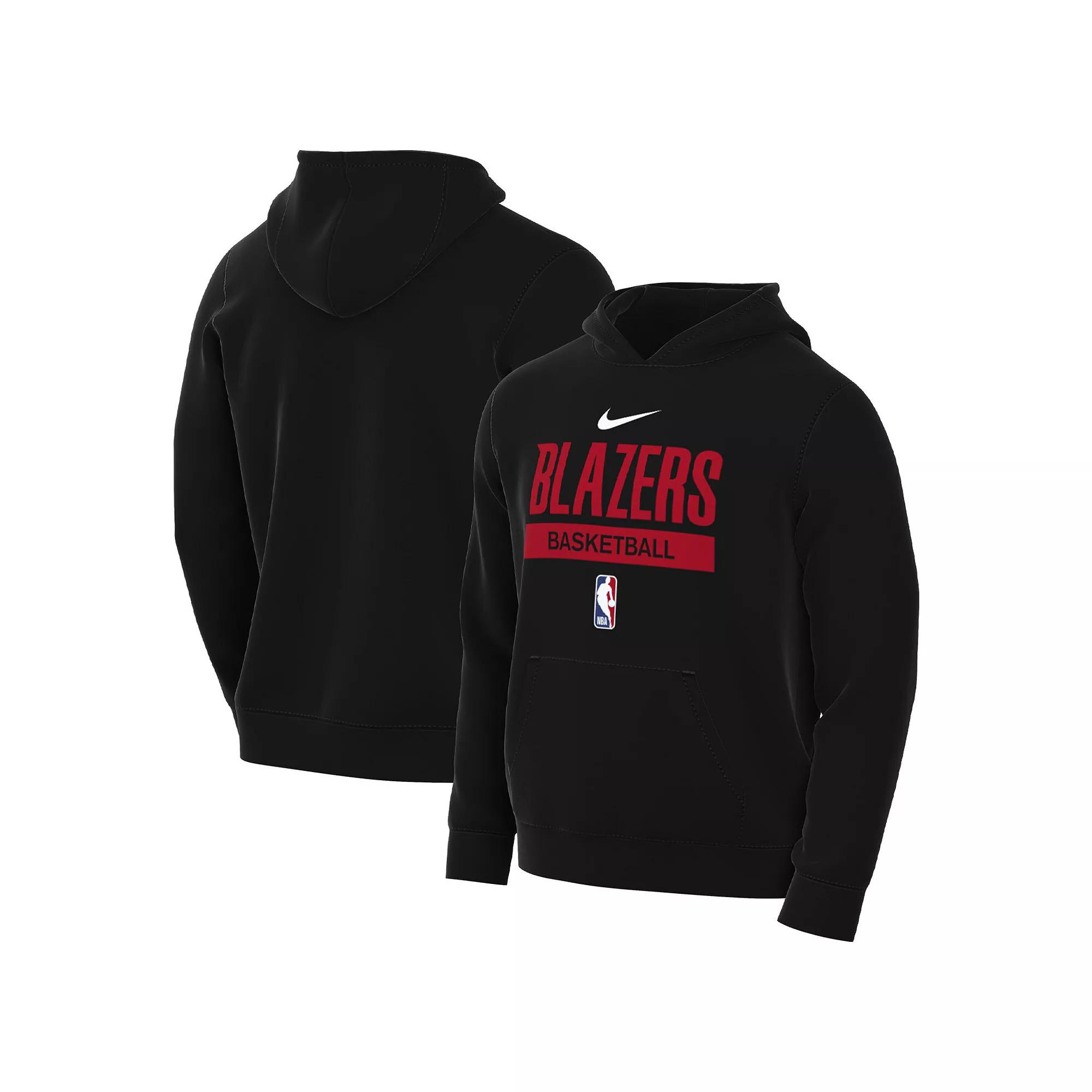 Men's Nike Black Portland Trail Blazers 2022/23 Spotlight On-Court Practice Performance Pullover Hoodie,  Product Image