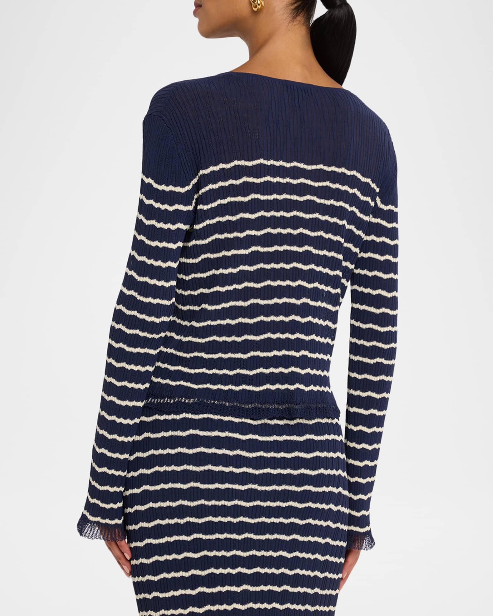 Chiara Stripe Tie-Front Cardigan Product Image
