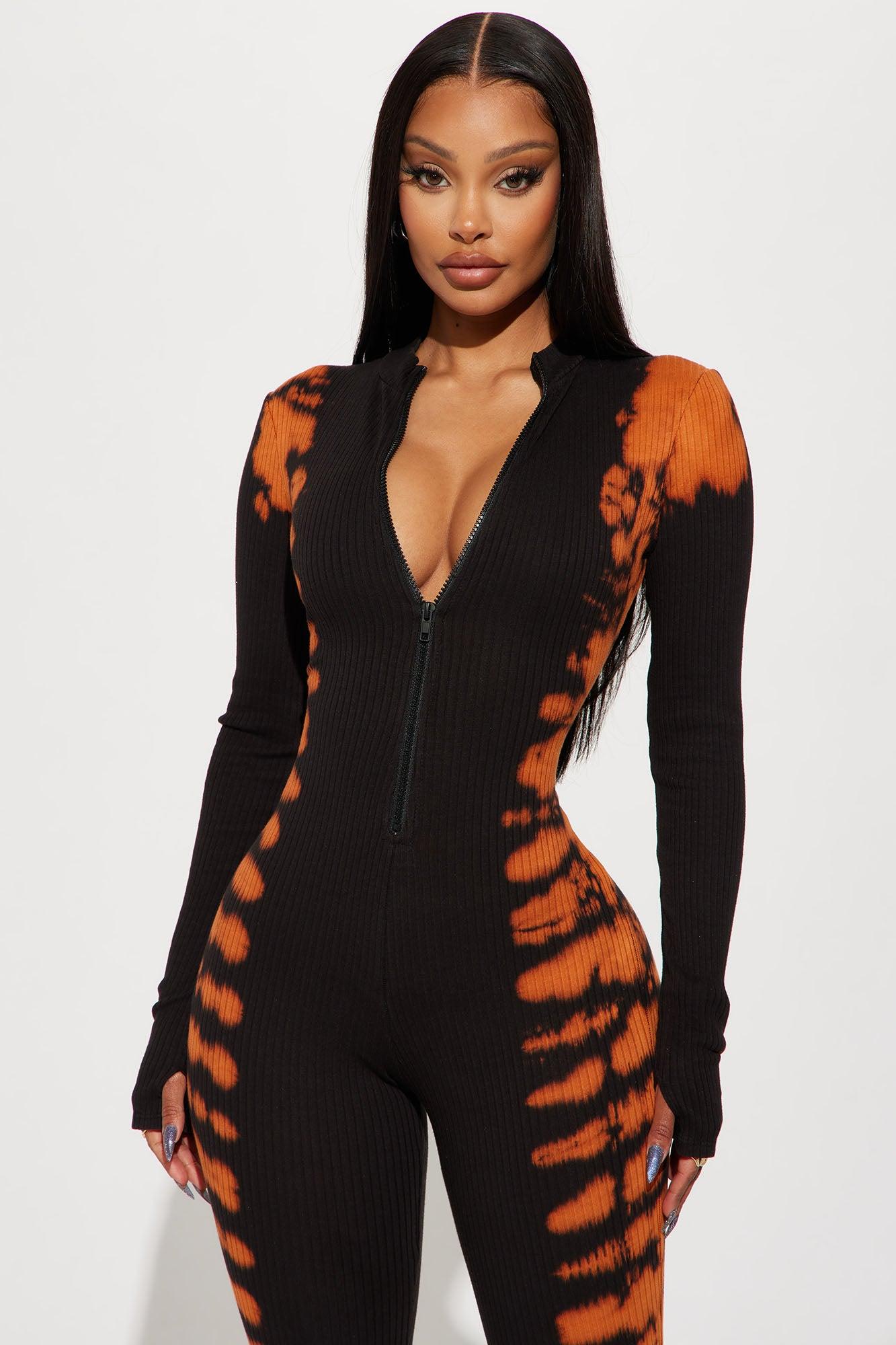 Chase Me Tie Dye Jumpsuit  - Black/combo Product Image