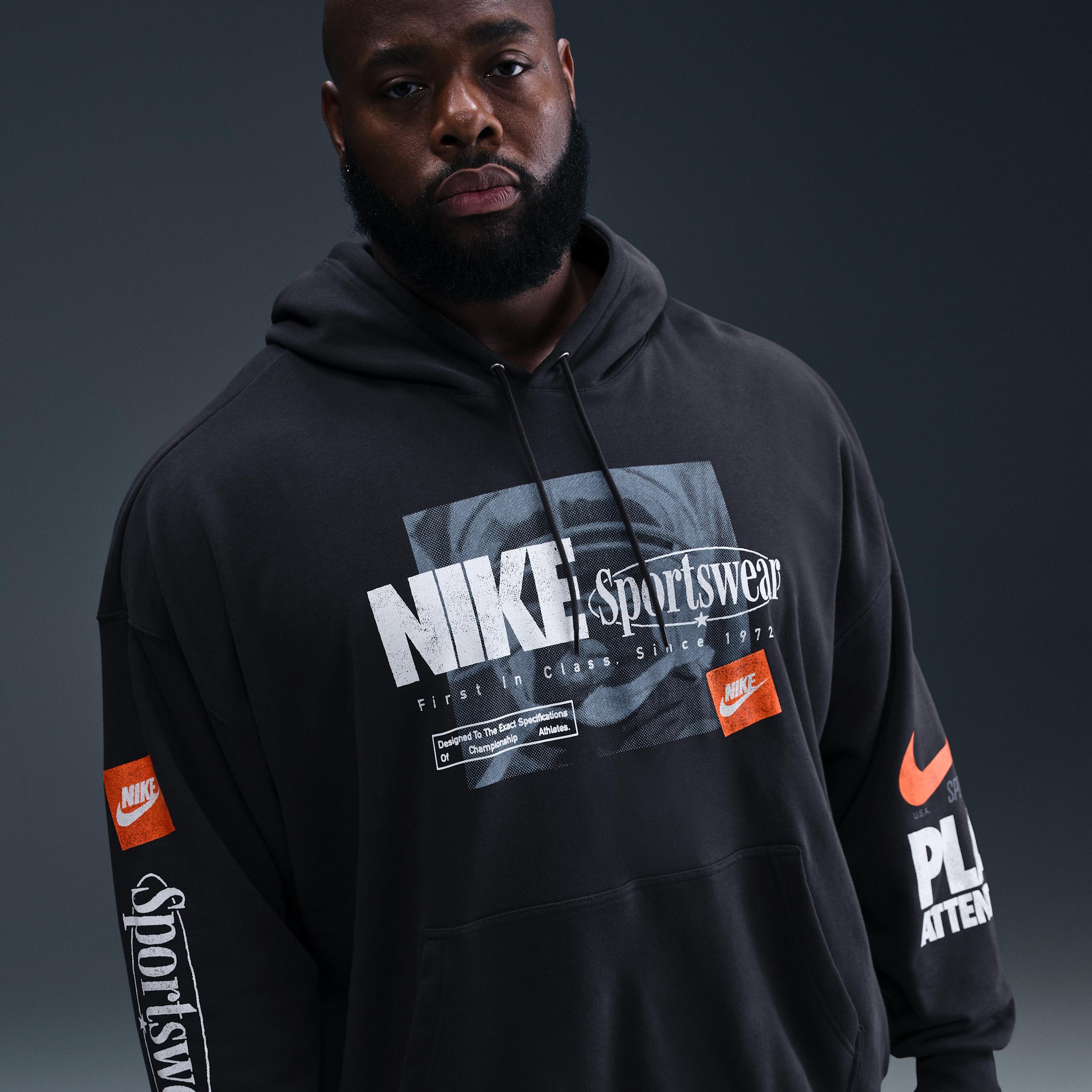 Nike Men's Club Oversized French Terry Pullover Hoodie Product Image
