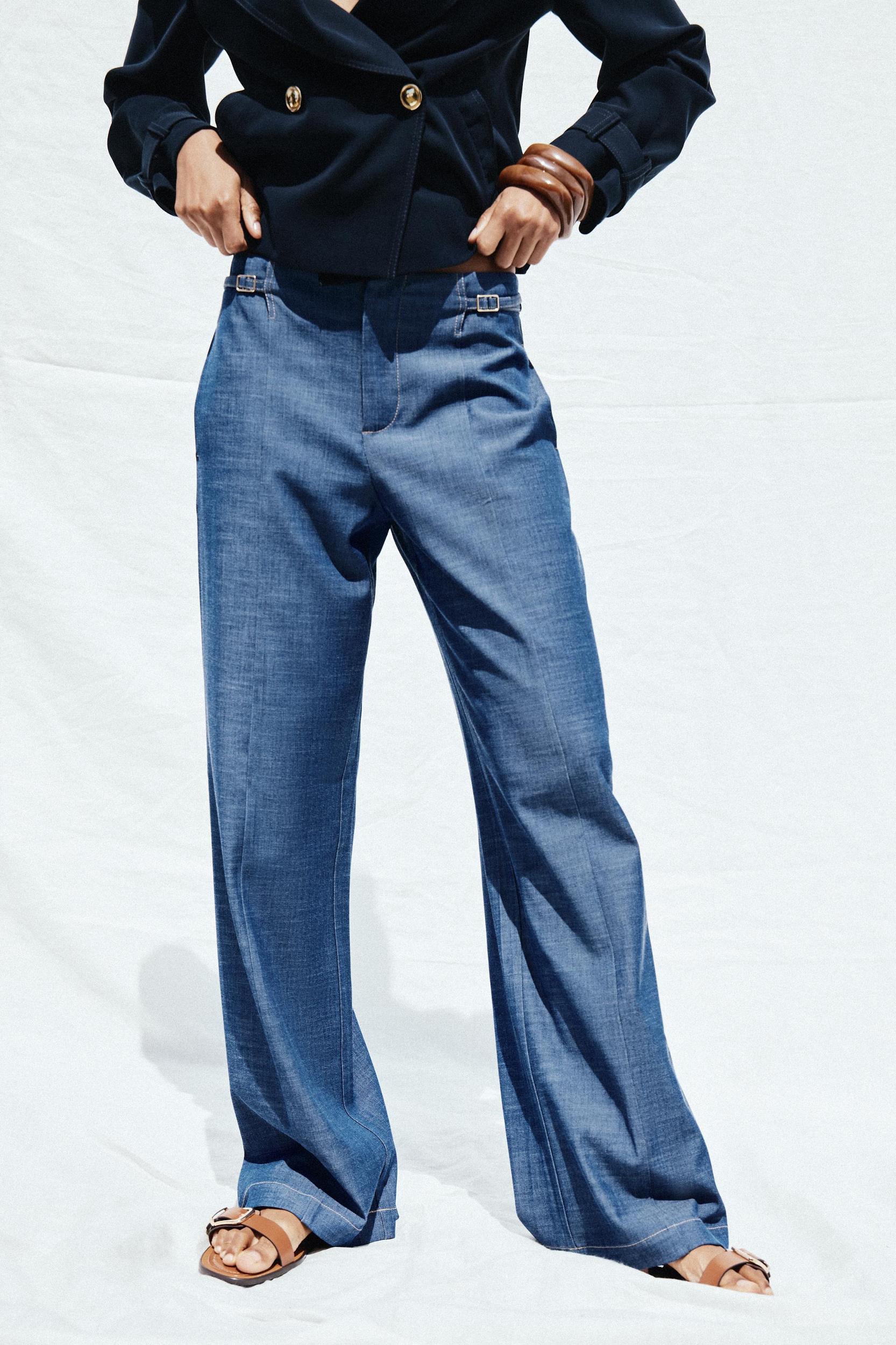 WIDE LEG PANTS WITH LOOPS Product Image