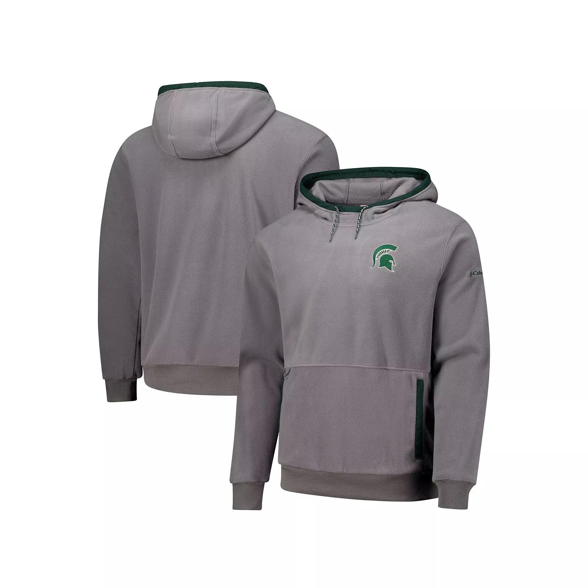 Men's Columbia Gray Michigan State Spartans Flanker Fleece Pullover Hoodie,  Product Image