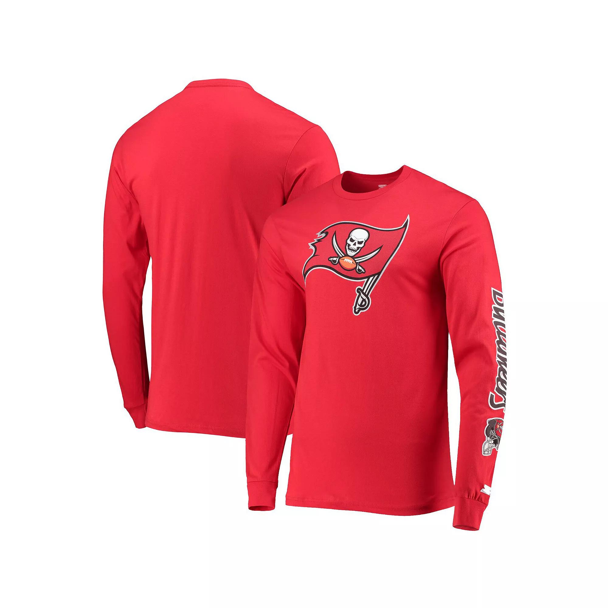 Men's Starter Red Tampa Bay Buccaneers Halftime Long Sleeve T-Shirt, Size: 2XL Product Image