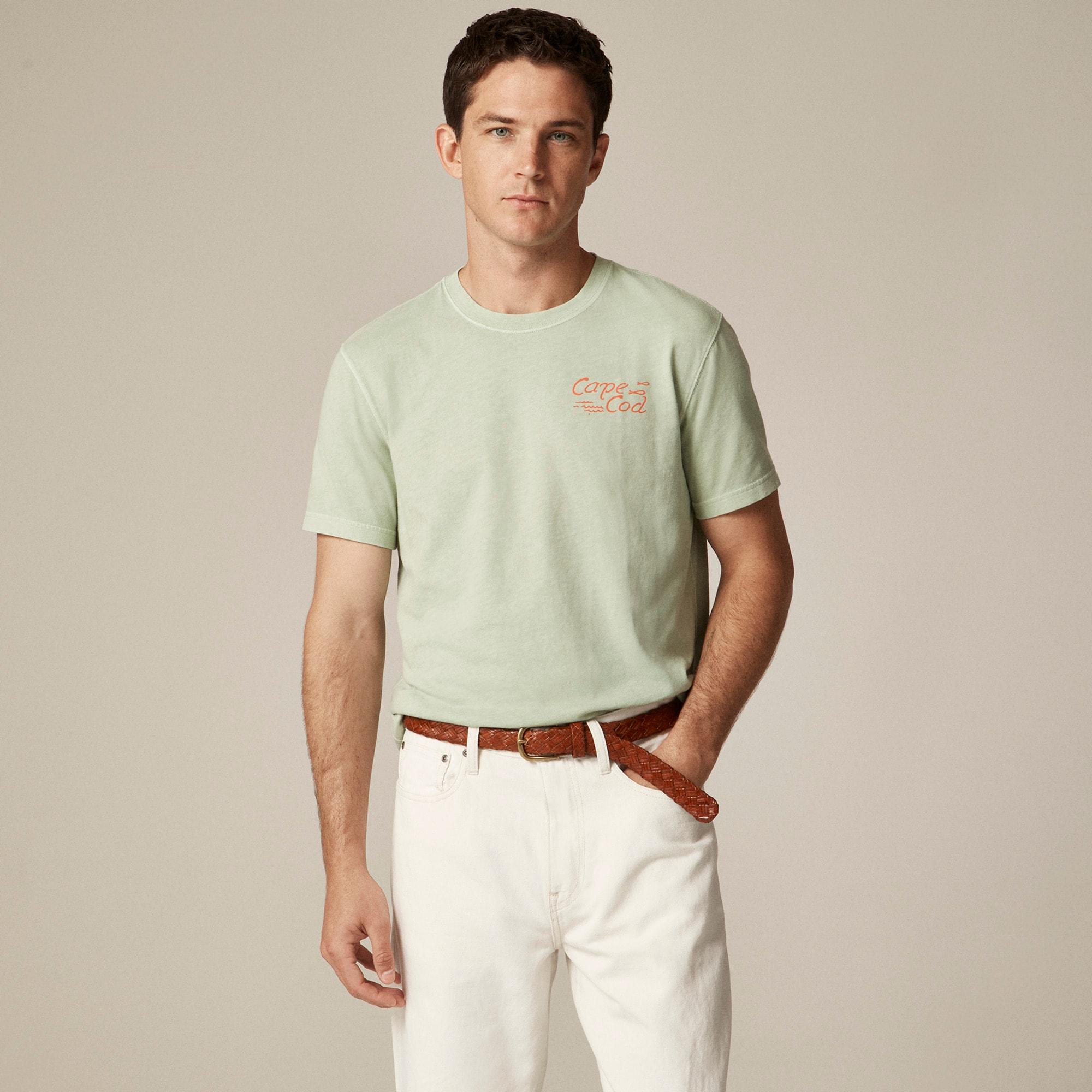 Vintage-wash cotton graphic T-shirt Product Image