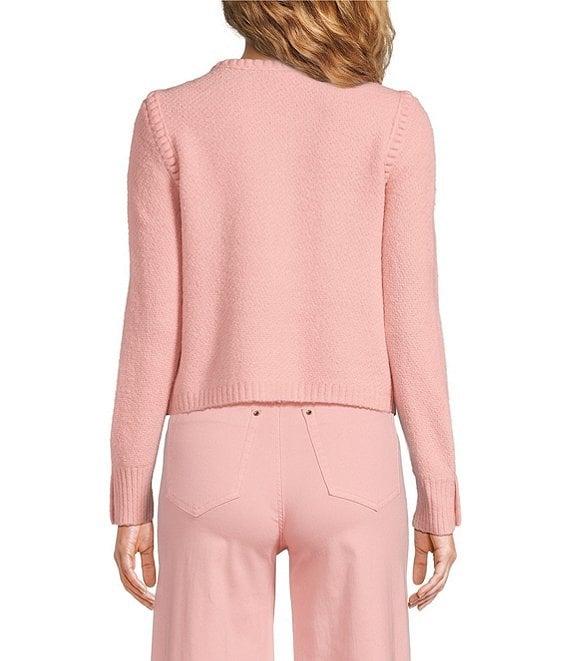 A Loves A Long Sleeve Button Cuff Crew Neck Front Pocket Cardigan Product Image