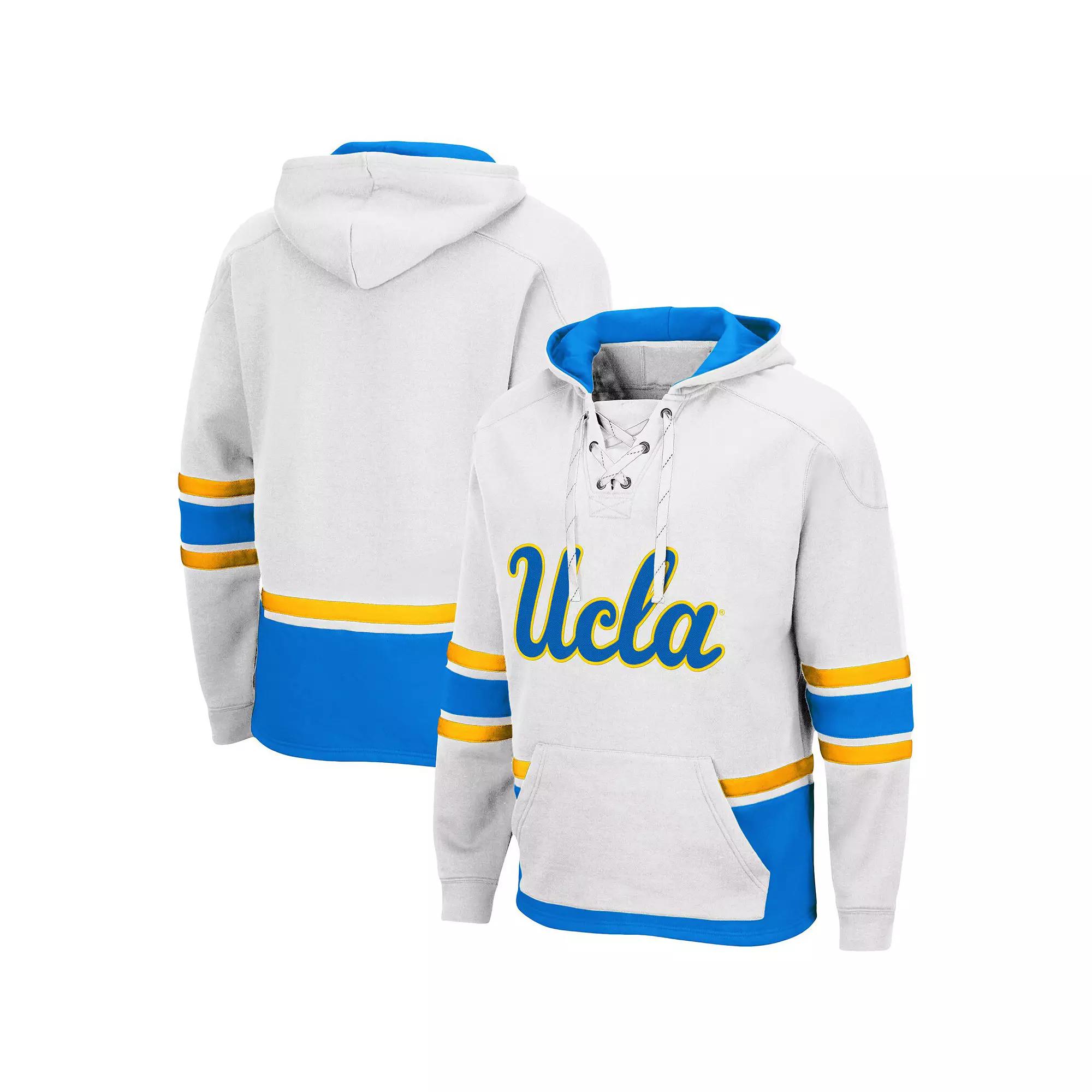 Men's Colosseum White UCLA Bruins Lace Up 3.0 Pullover Hoodie,  Product Image