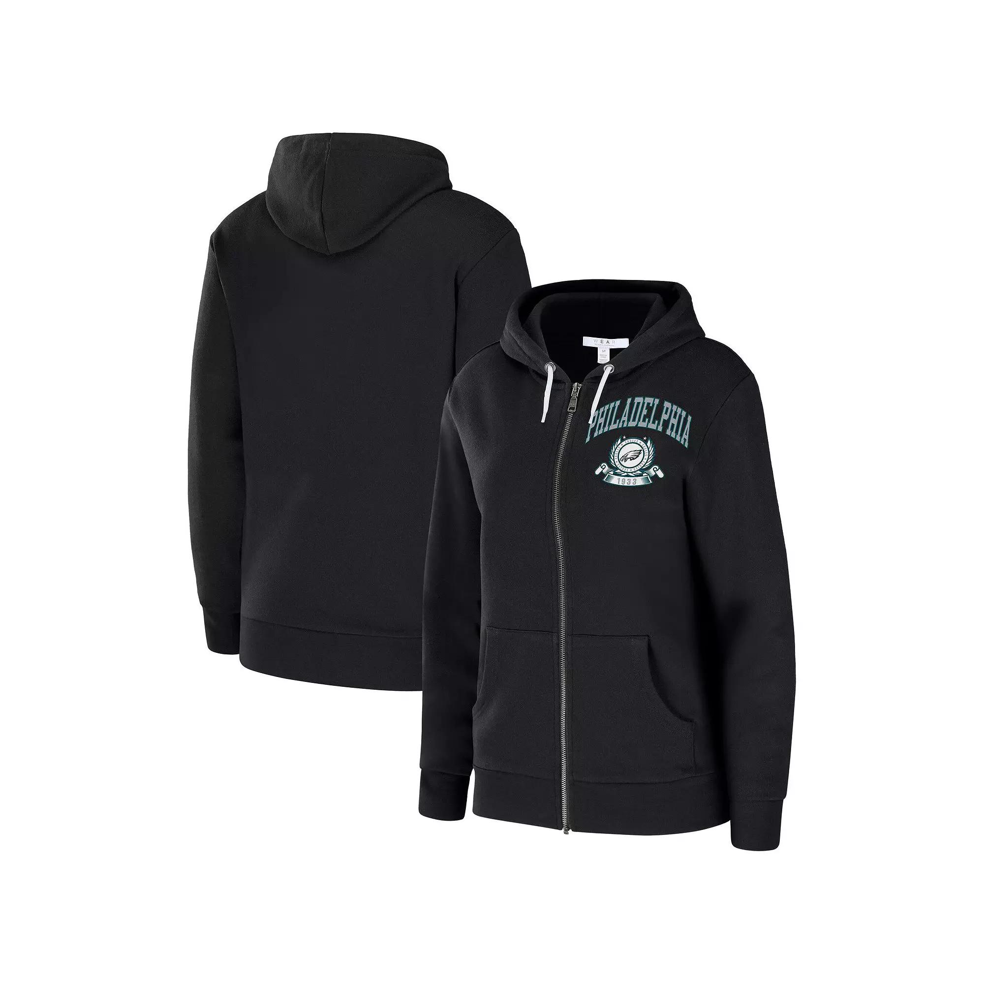Women's WEAR by Erin Andrews Black Philadelphia Eagles Full-Zip Hoodie,  Product Image
