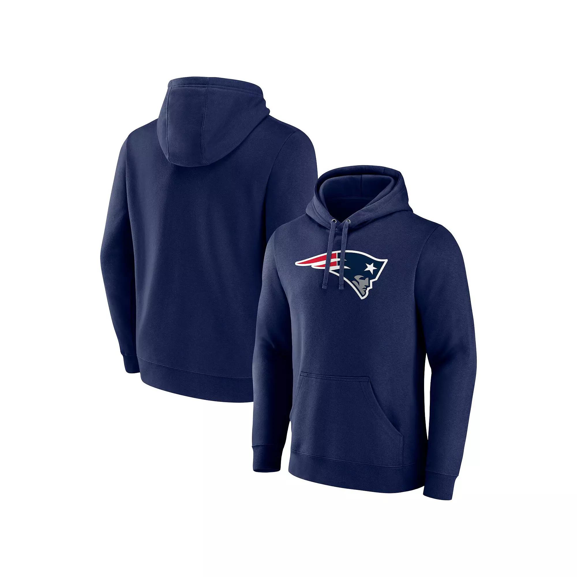 Men's Fanatics Navy New England Patriots Primary Logo Fleece Pullover Hoodie, Size: Large, Blue Product Image