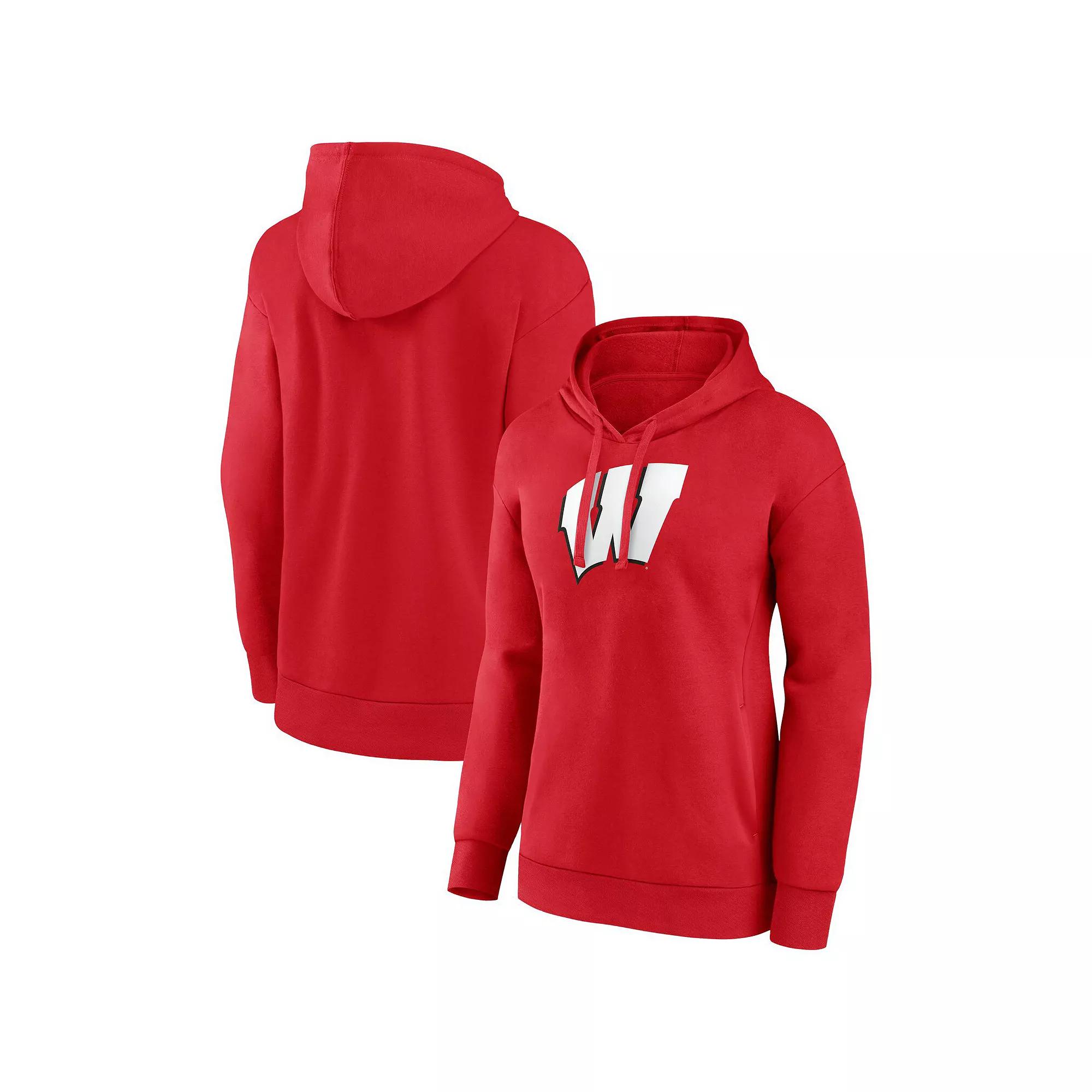Women's Fanatics Branded Red Wisconsin Badgers Evergreen Pullover Hoodie, Size: 2XL Product Image