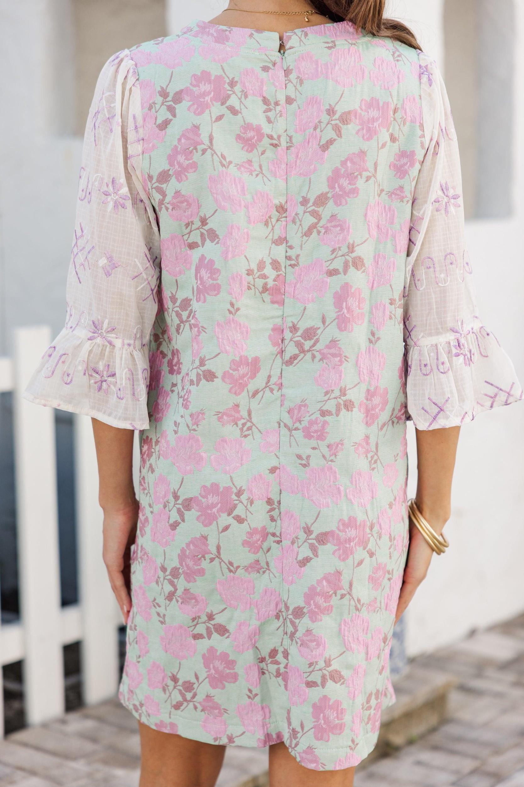 The Gracious Pink Floral Dress Female Product Image