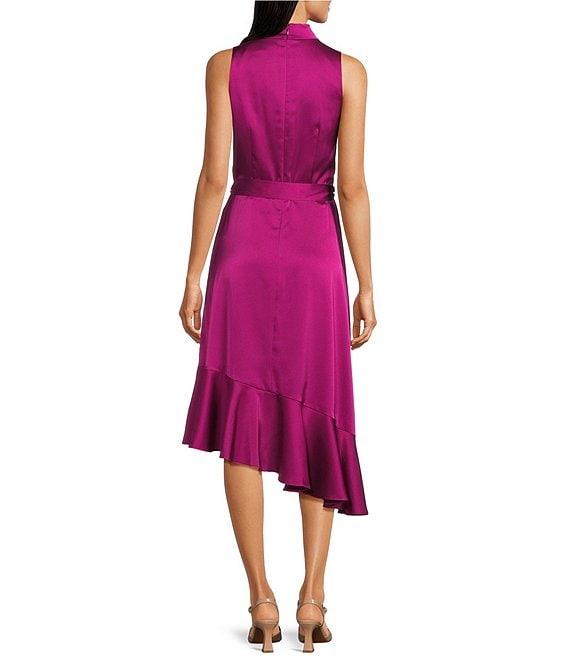 Alex Marie Annalee Satin Cowl Neck Sleeveless Midi Dress Product Image