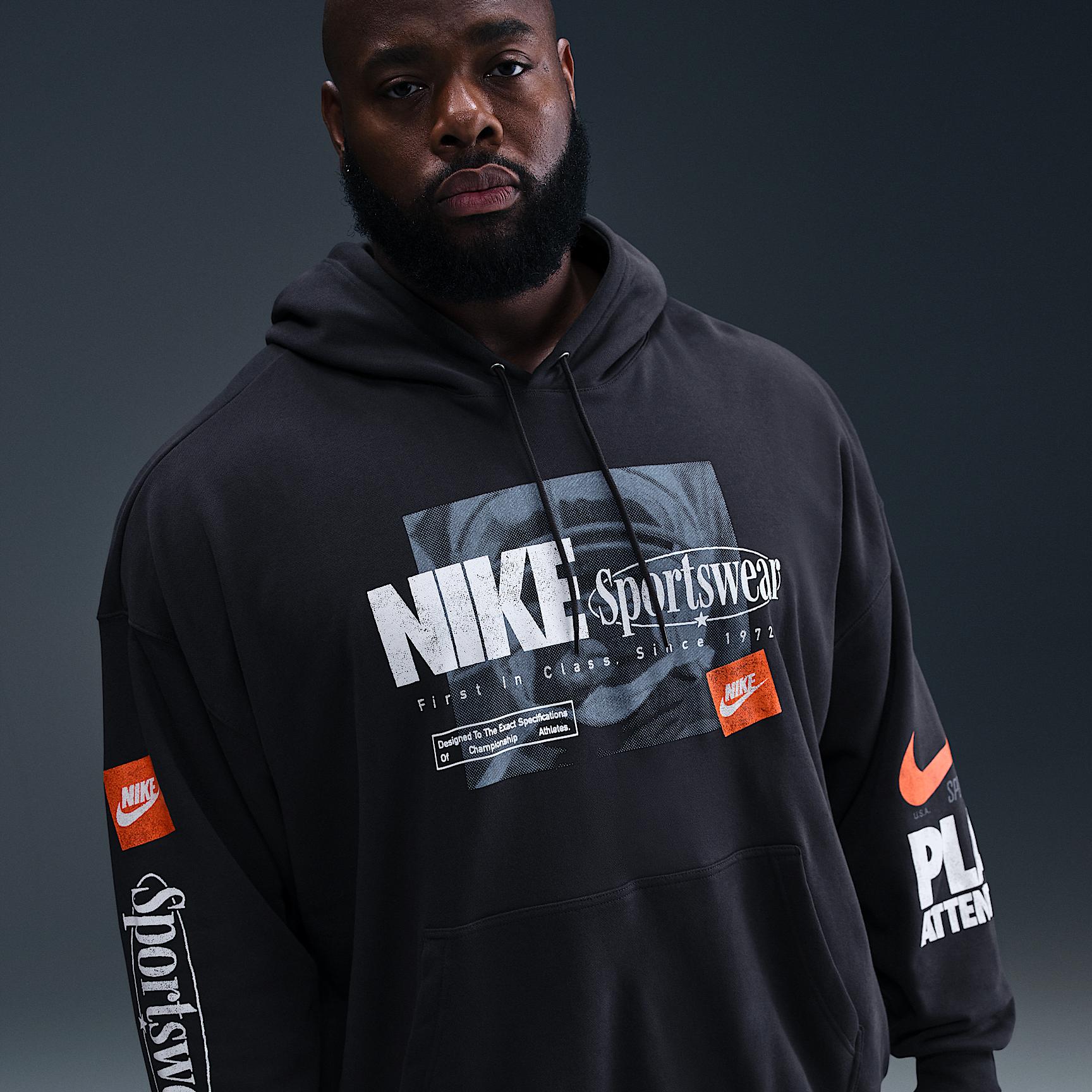 Nike Men's Club Oversized French Terry Pullover Hoodie Product Image