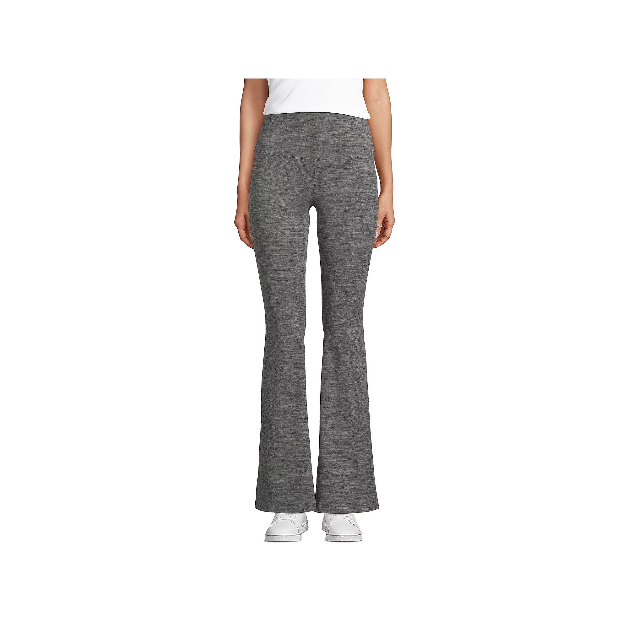 Petite Lands' End High-Rise Slim Flare Active Pants, Women's,  Product Image