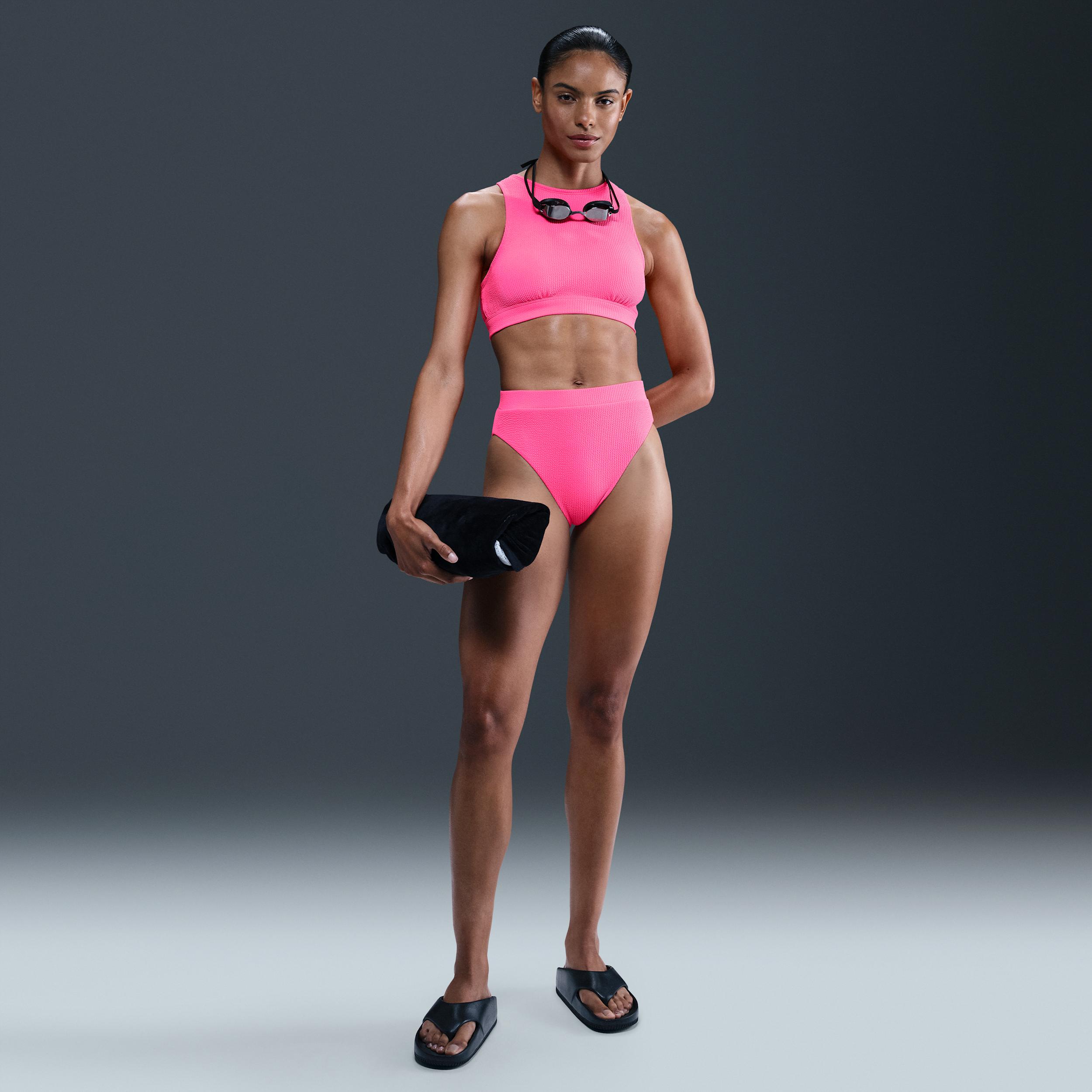 Nike Womens Swim Elevated Essential High-Neck Bikini Top | NESSF269-678 Product Image