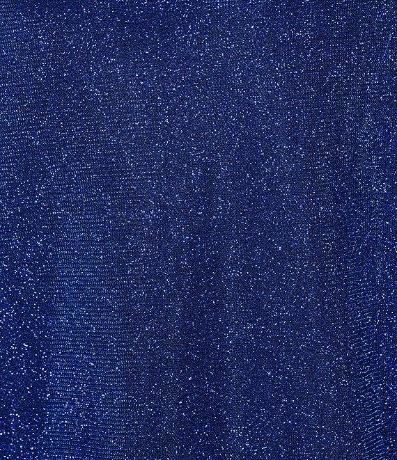 City Vibe Plus Size Glitter Spaghetti Strap Cutout Skater Dress Product Image