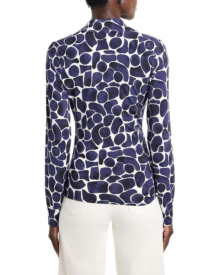 Geo Print Faux Wrap Dress Product Image