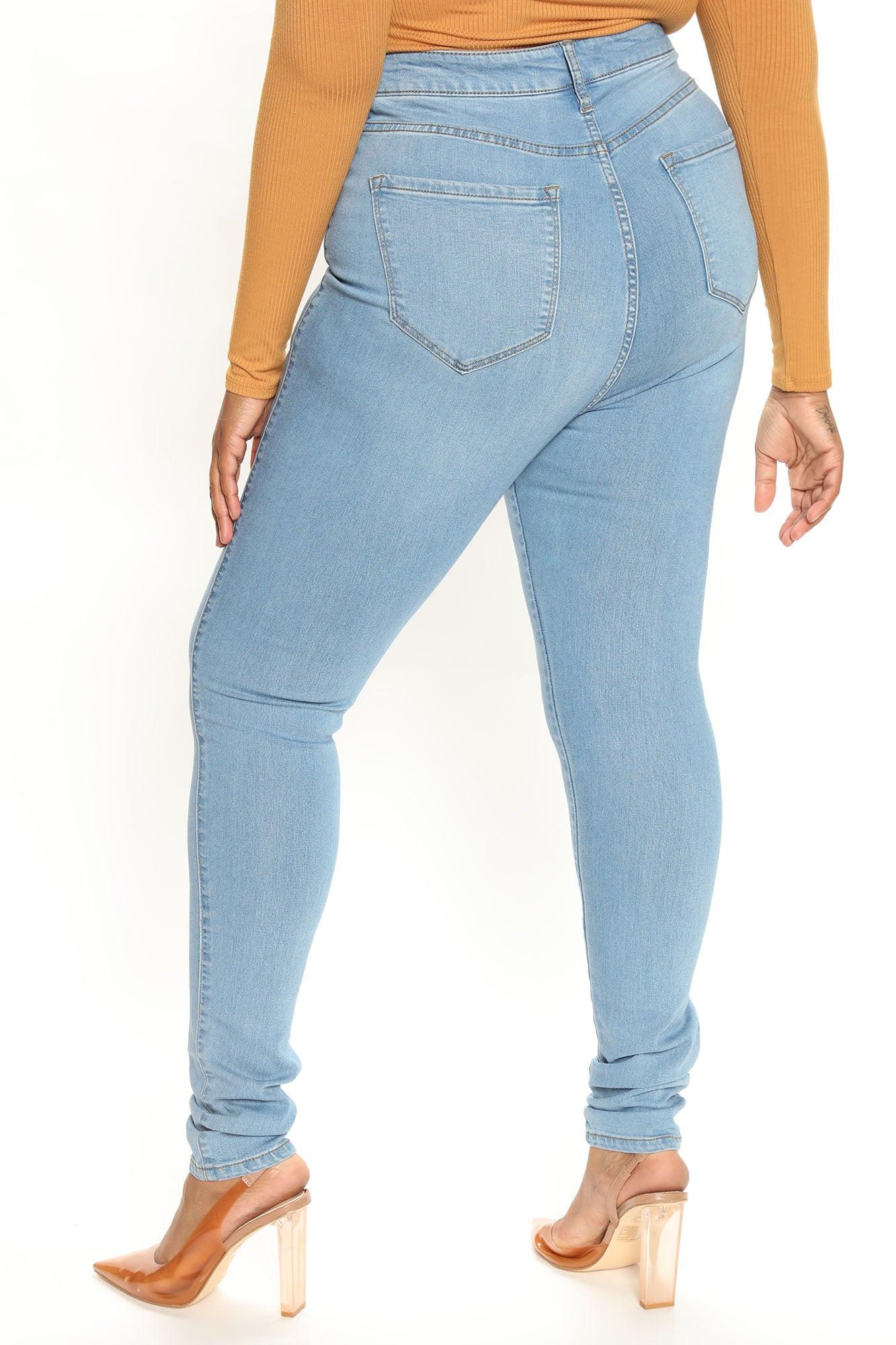 Tall Classic High Waist Skinny Jeans - Light Blue Wash Product Image