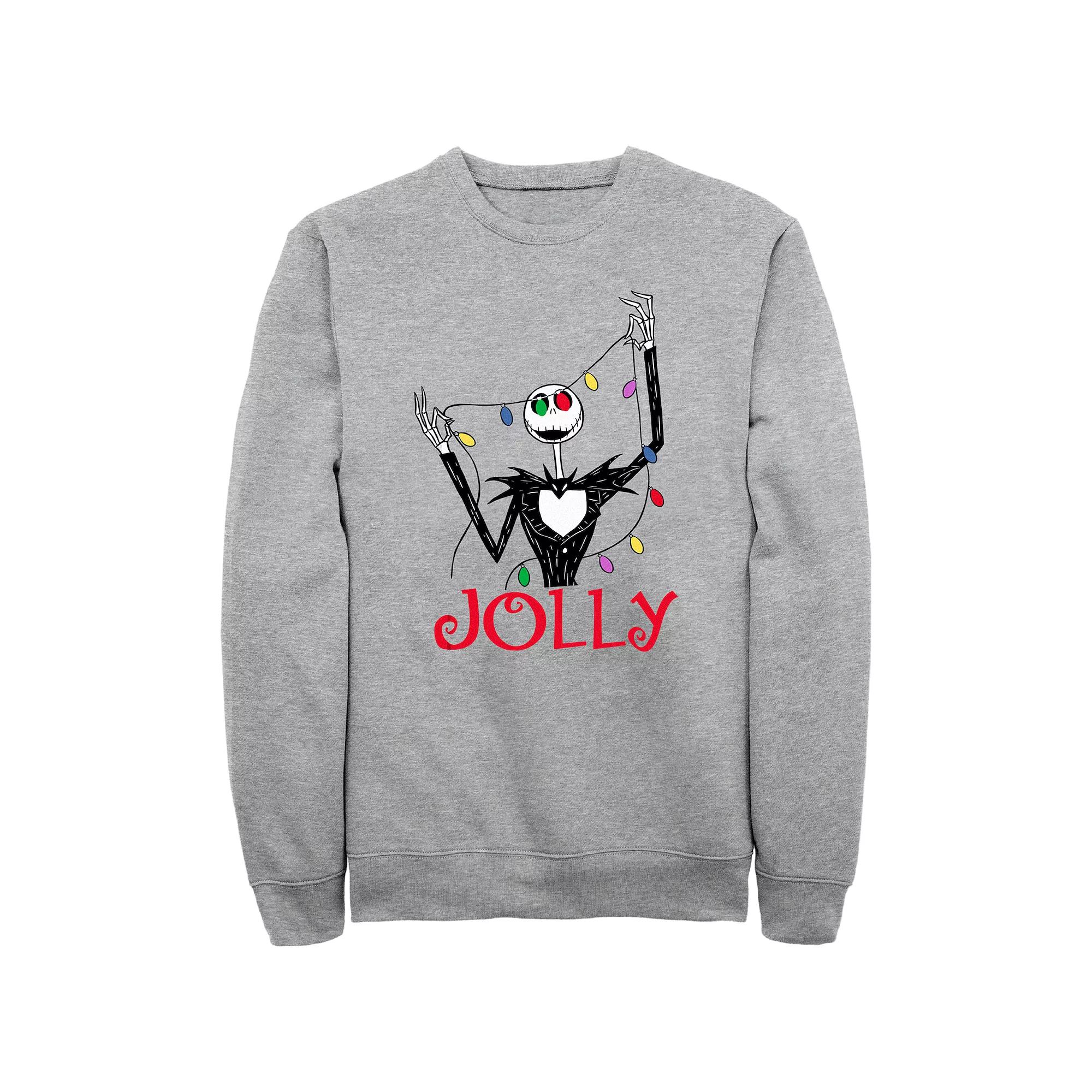 Disney's The Nightmare Before Christmas Big & Tall Jolly Jack Lights Graphic Fleece Pullover, Men's,  Product Image