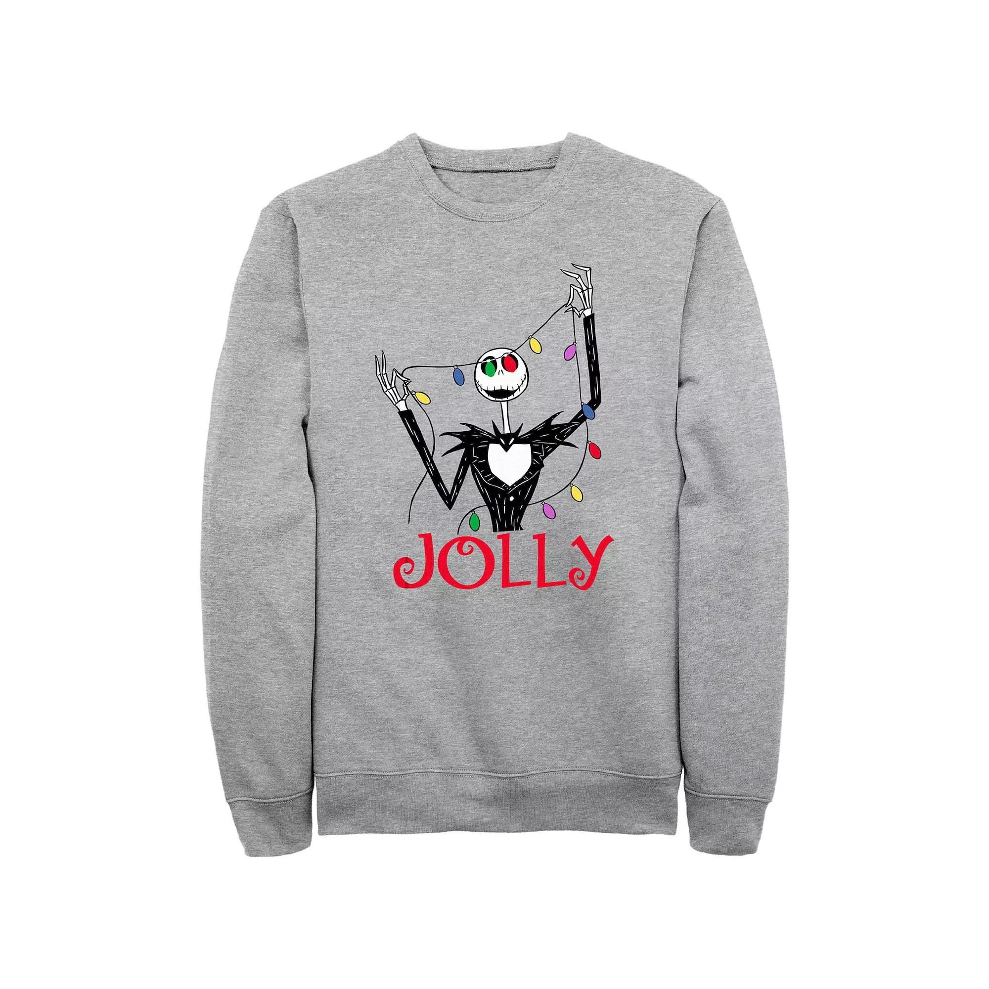 Disney's The Nightmare Before Christmas Big & Tall Jolly Jack Lights Graphic Fleece Pullover, Men's,  Product Image