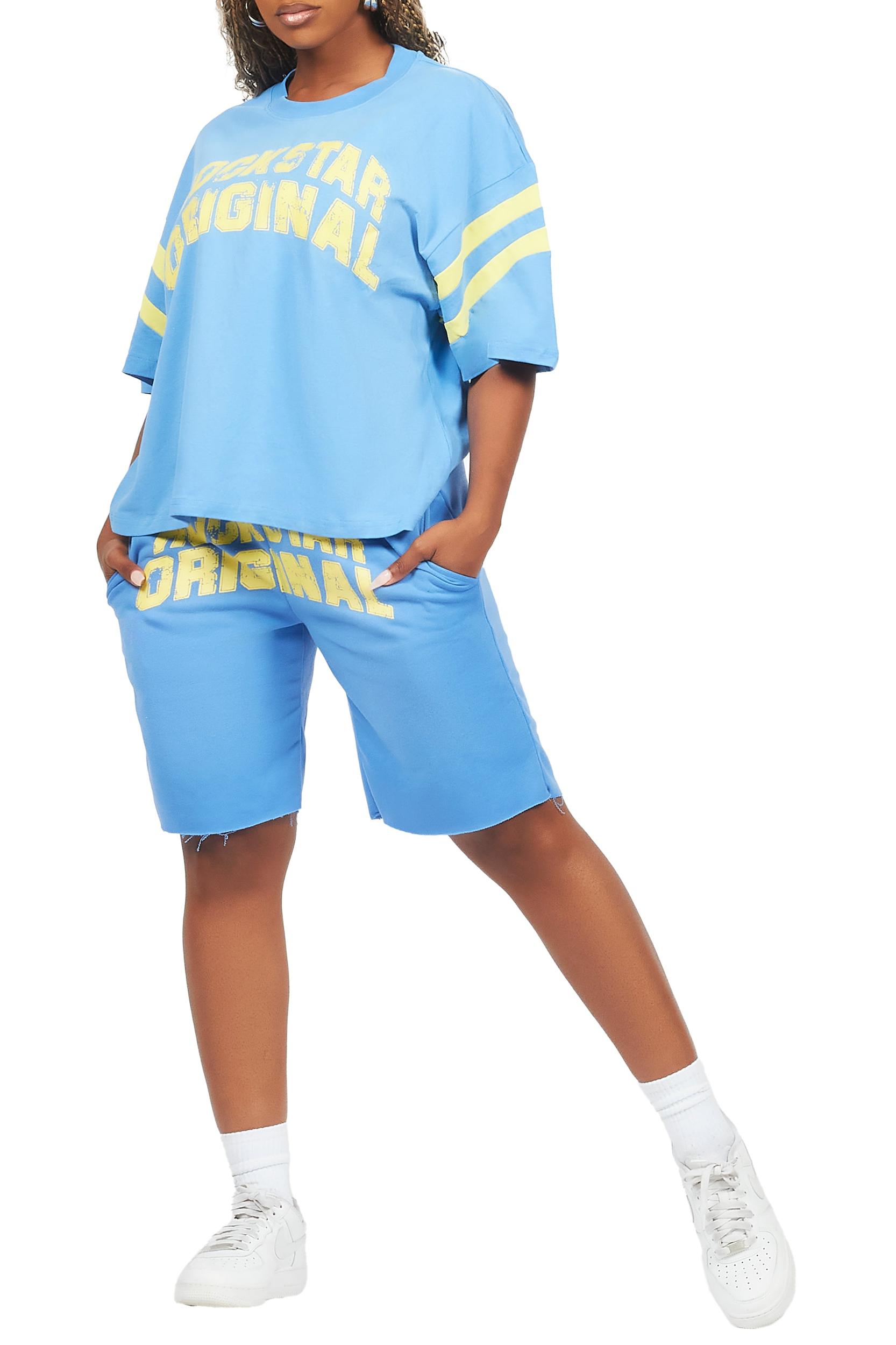 Chikata Blue T-Shirt Short Set Female Product Image