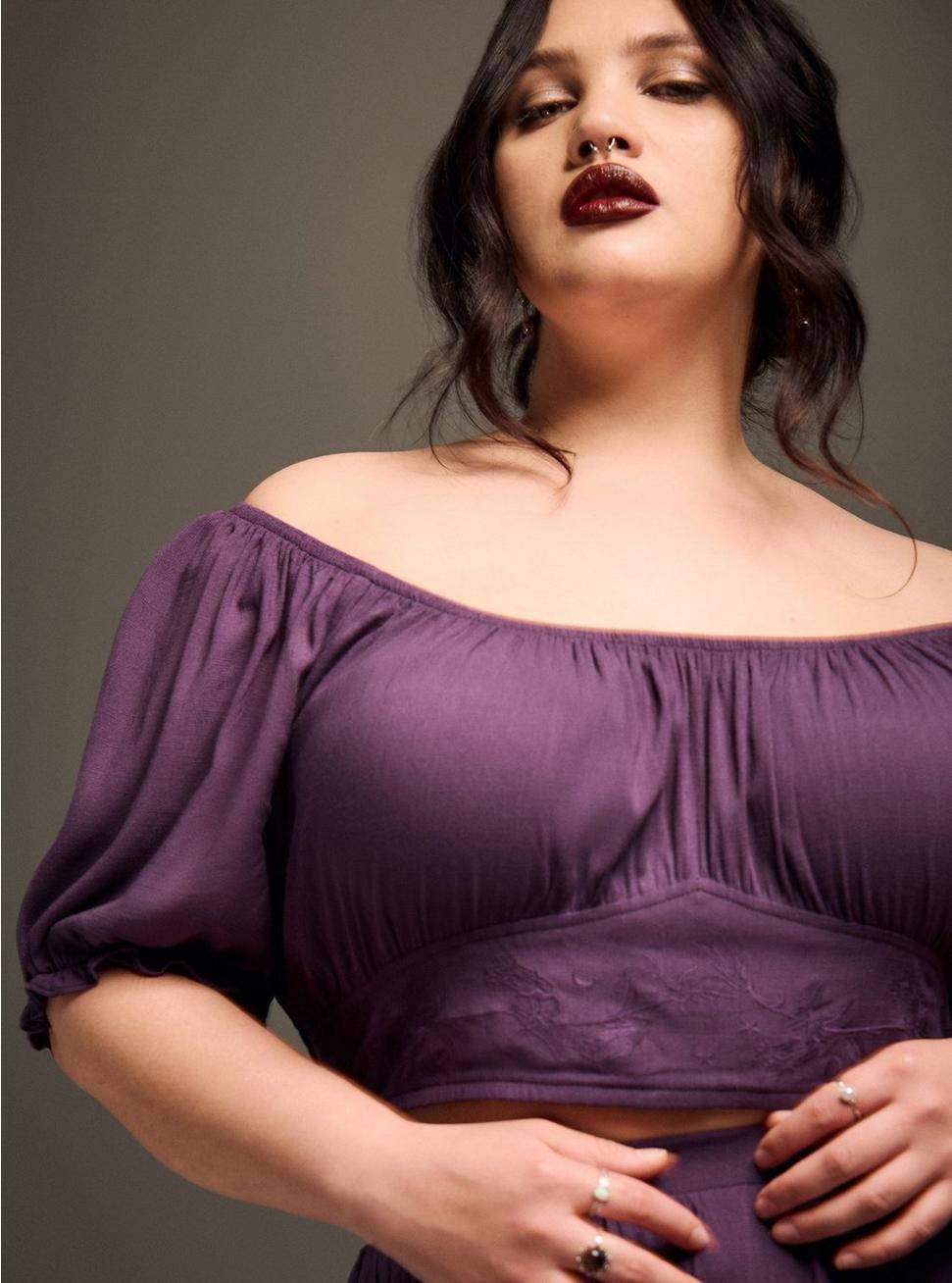 Nightfall Embroidered Crop Top Product Image