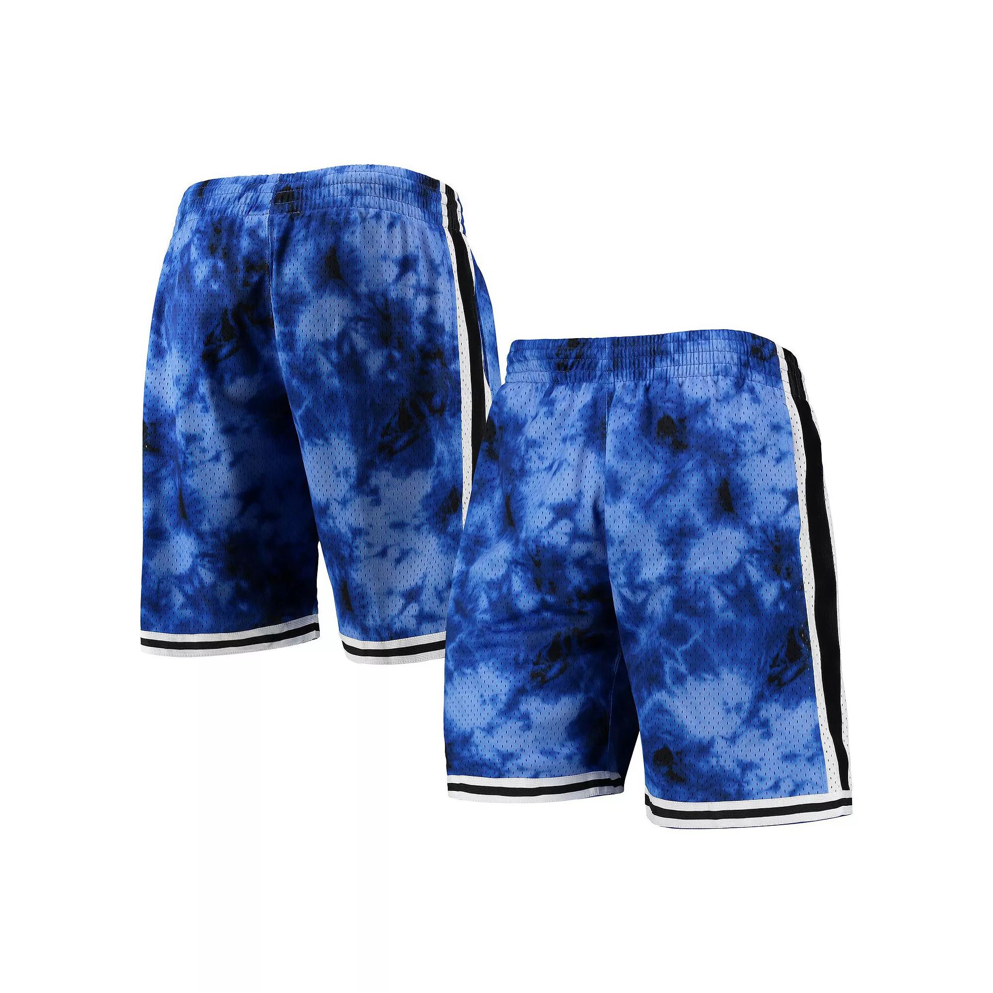 Men's Mitchell & Ness Royal Philadelphia 76ers Hardwood Classics 2000 Galaxy Swingman Shorts,  Product Image
