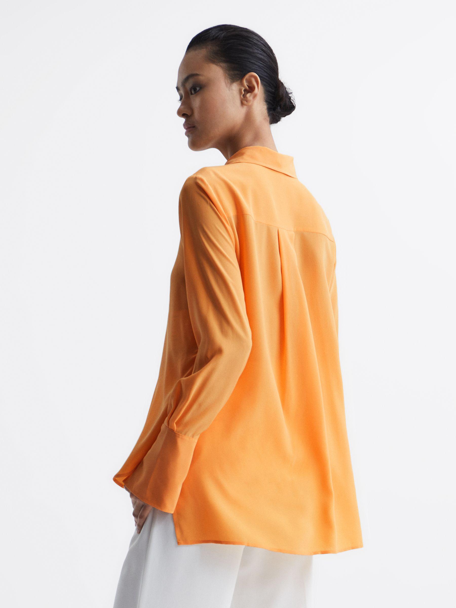 Silk Shirt in Orange Product Image