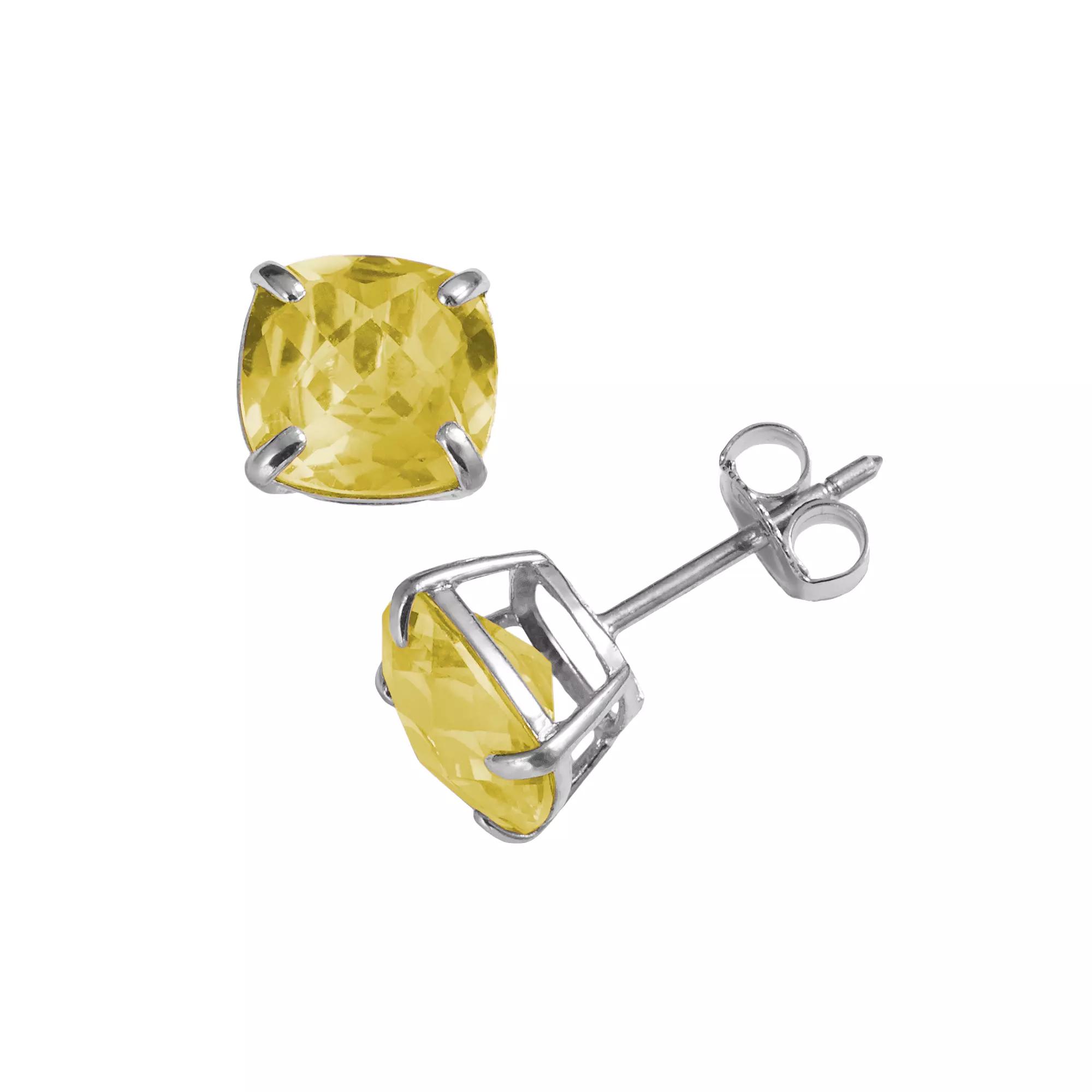 Designs by Gioelli Sterling Silver Citrine Stud Earrings, Women's, Orange Product Image