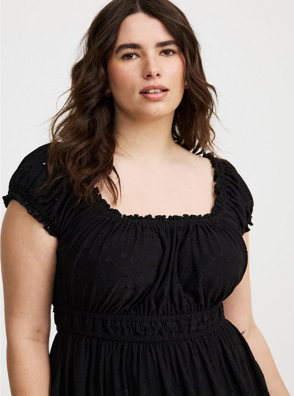 Mini Knit Eyelet Dress Product Image