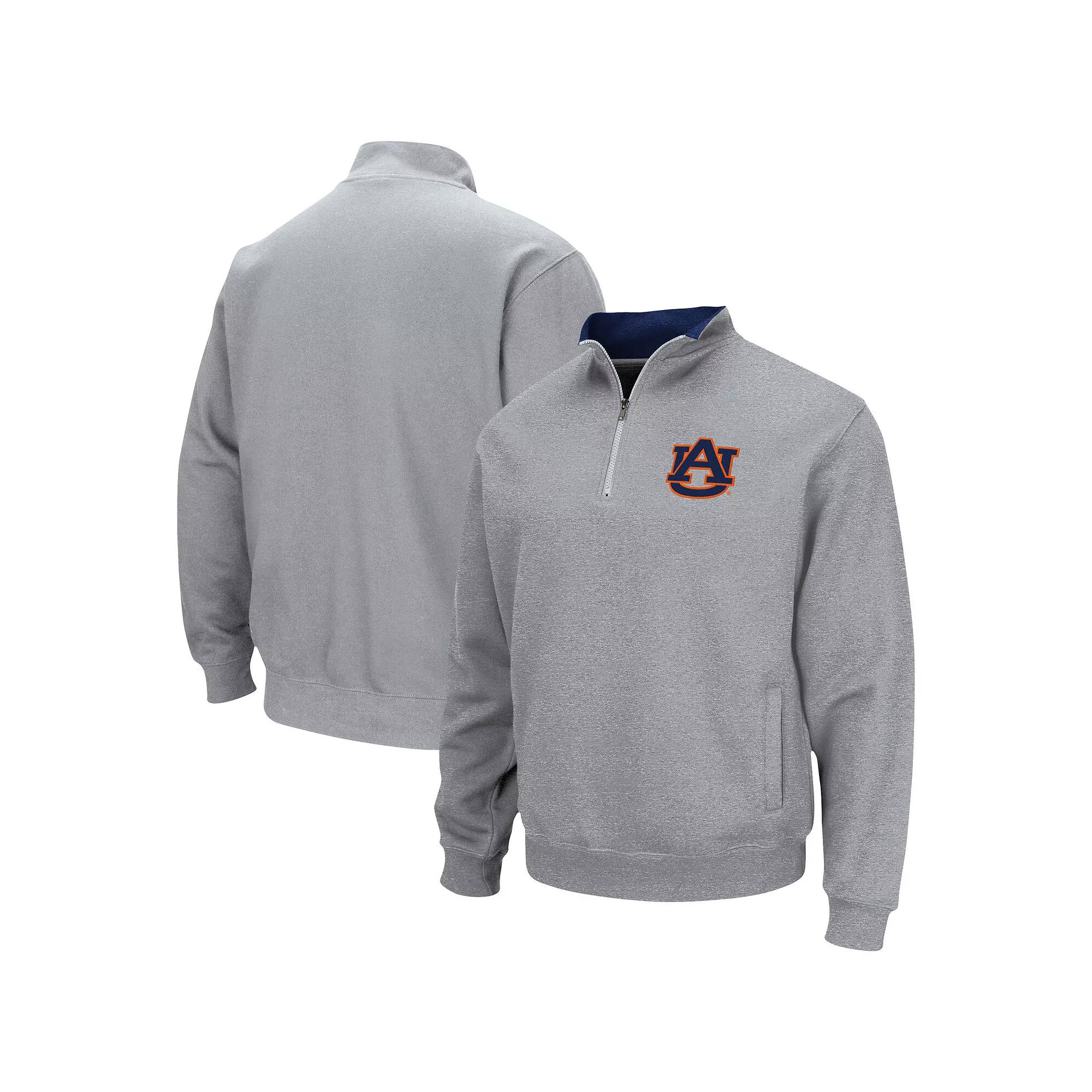 Men's Colosseum Heathered Gray Army Black Knights Tortugas Team Logo Quarter-Zip Jacket,  Product Image