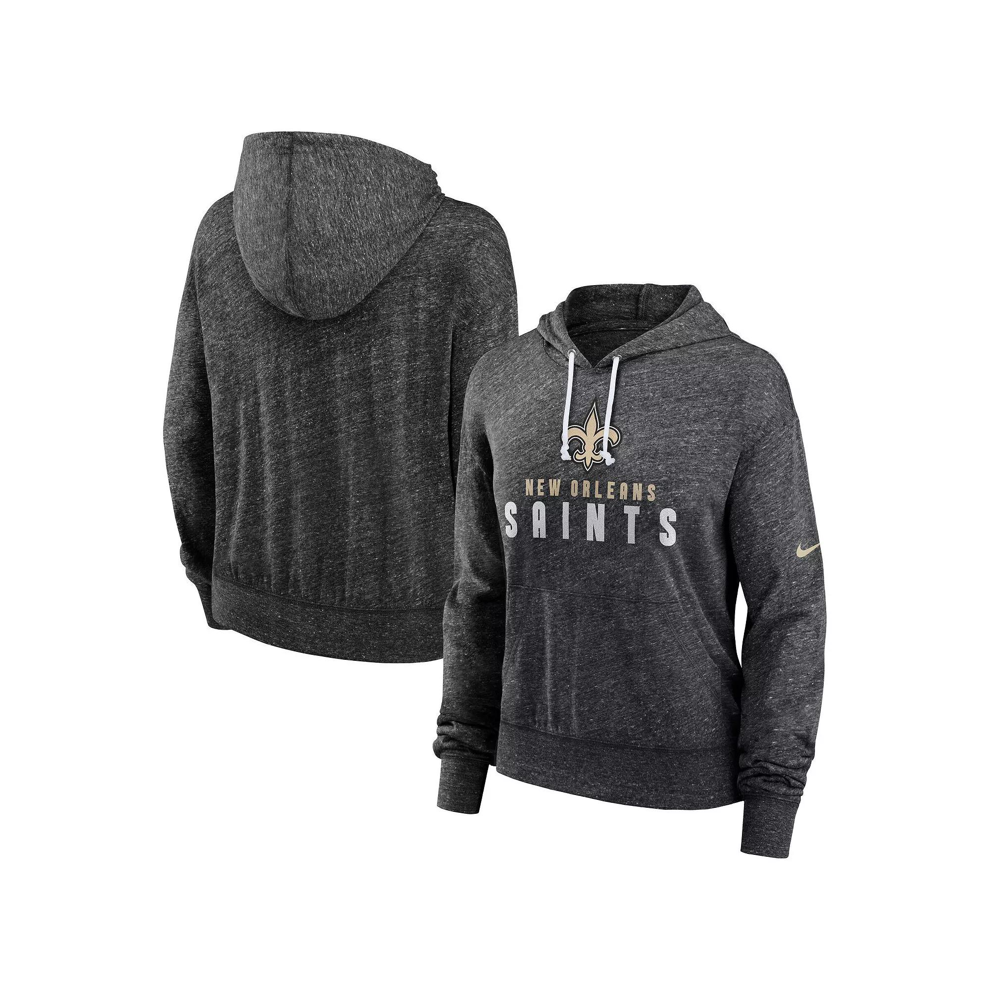 Women's Nike Black New Orleans Saints Gym Vintage Lightweight Pullover Hoodie,  Product Image